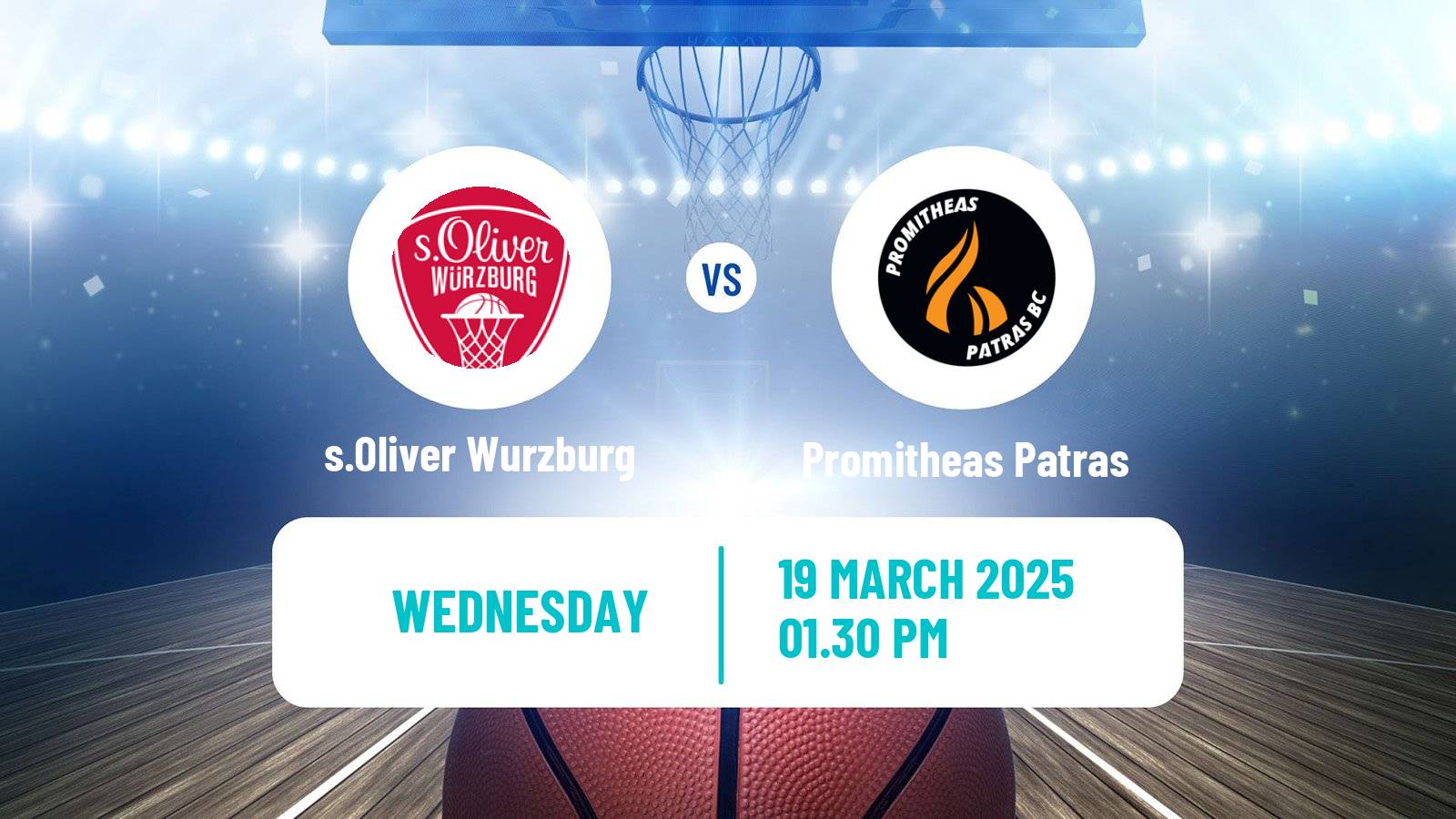 Basketball Champions League Basketball s.Oliver Wurzburg - Promitheas Patras