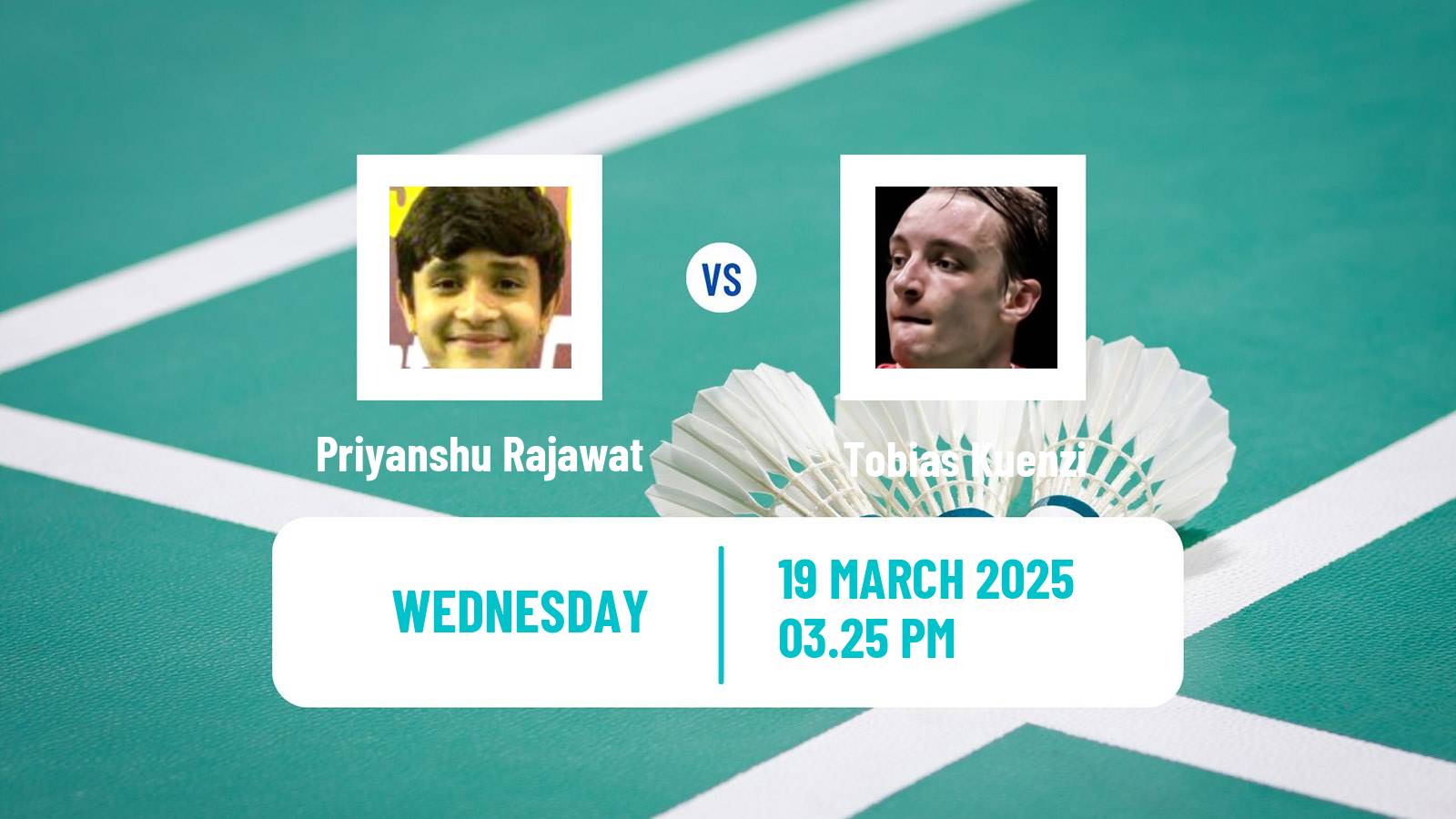 Badminton BWF World Tour Swiss Open Men Priyanshu Rajawat - Tobias Kuenzi