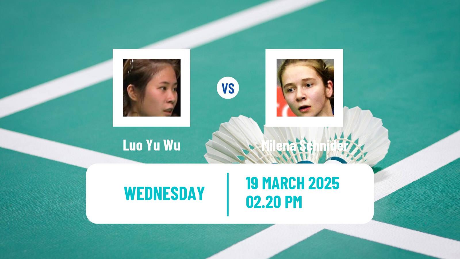 Badminton BWF World Tour Swiss Open Women Luo Yu Wu - Milena Schnider