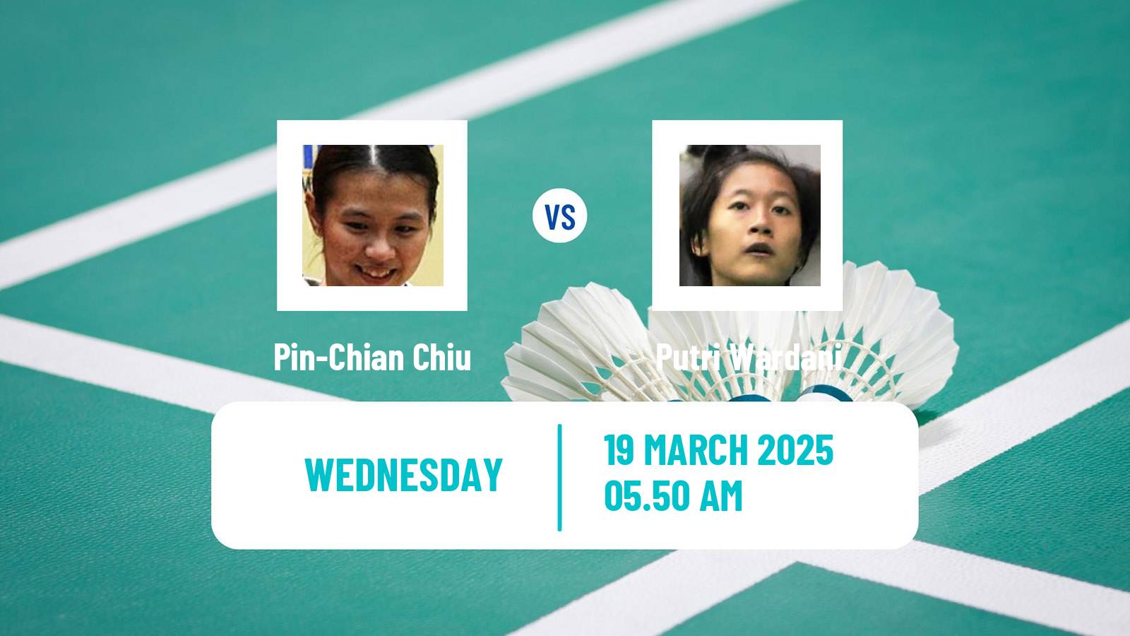 Badminton BWF World Tour Swiss Open Women Pin-Chian Chiu - Putri Wardani