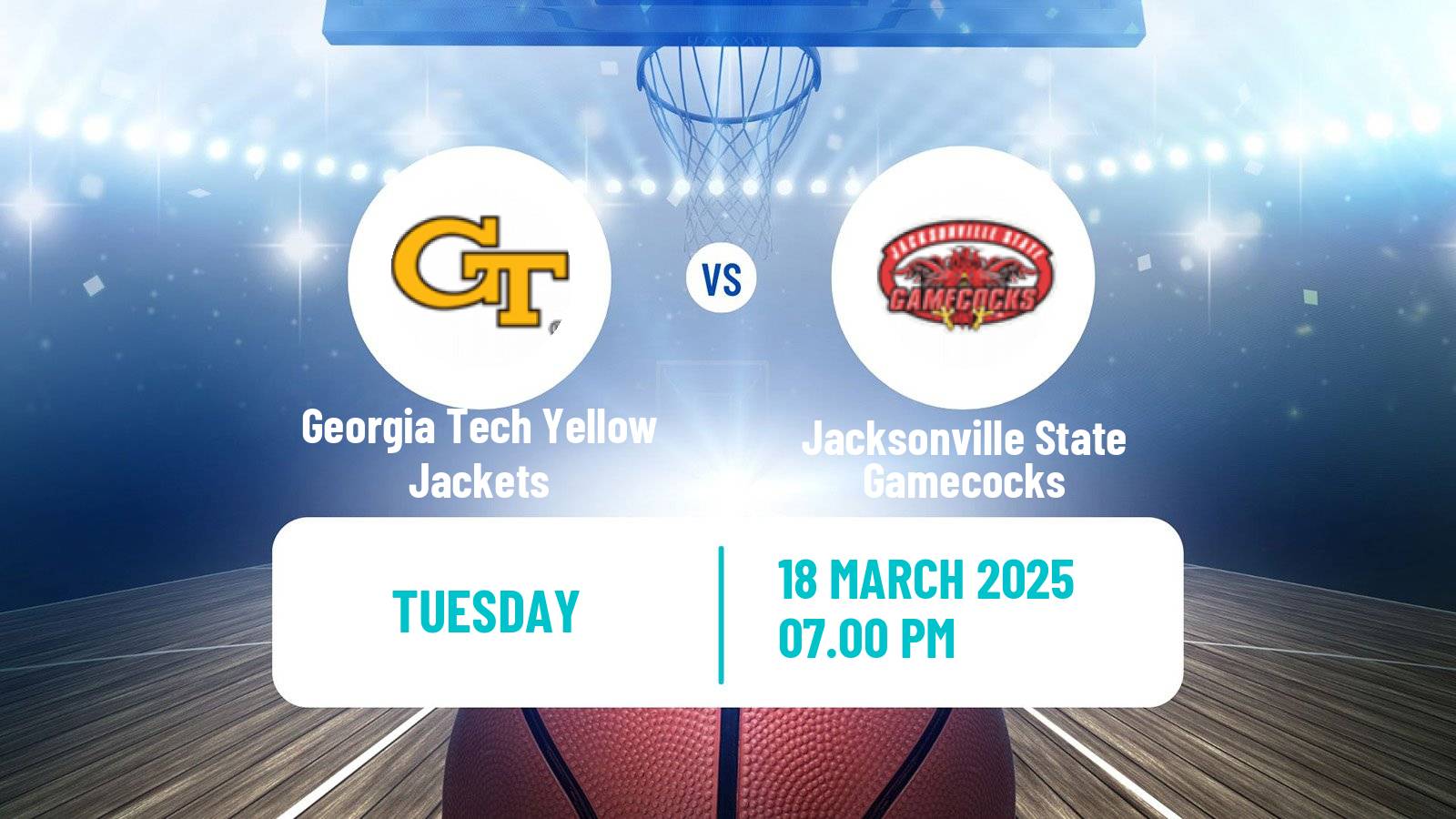 Basketball NIT Georgia Tech Yellow Jackets - Jacksonville State Gamecocks