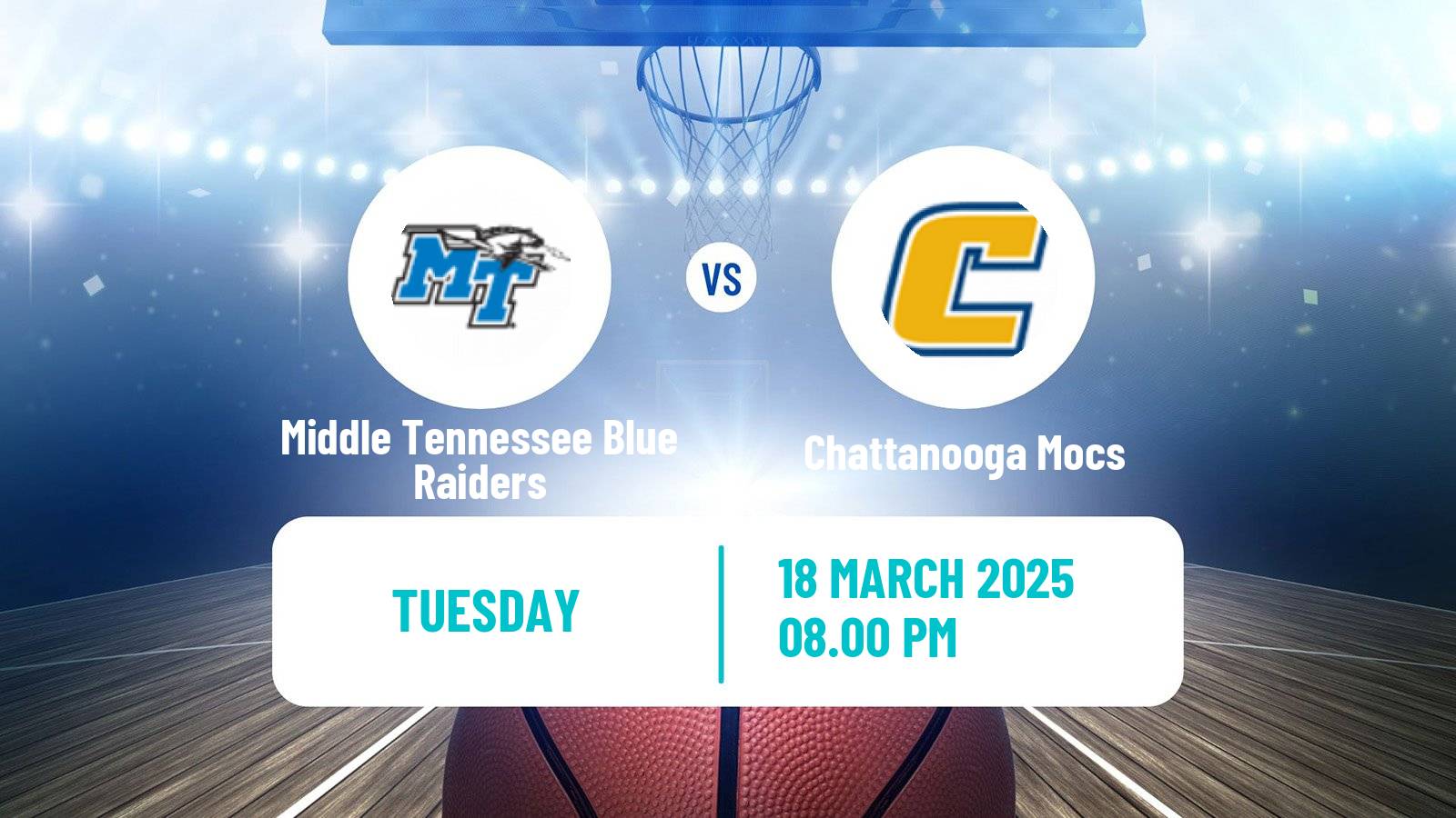 Basketball NIT Middle Tennessee Blue Raiders - Chattanooga Mocs
