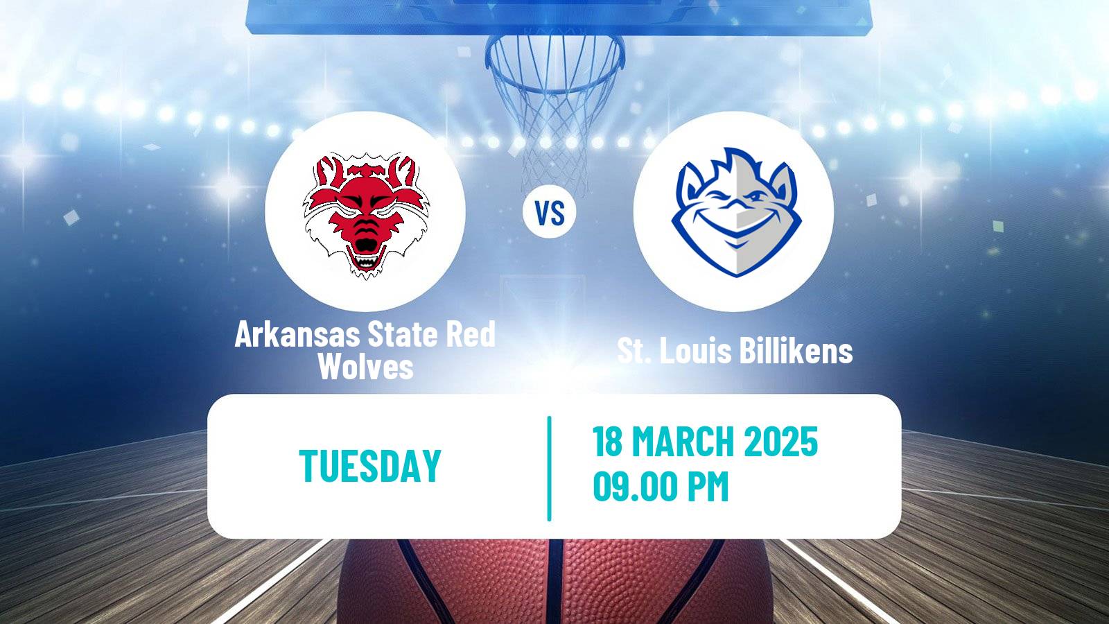 Basketball NIT Arkansas State Red Wolves - St. Louis Billikens