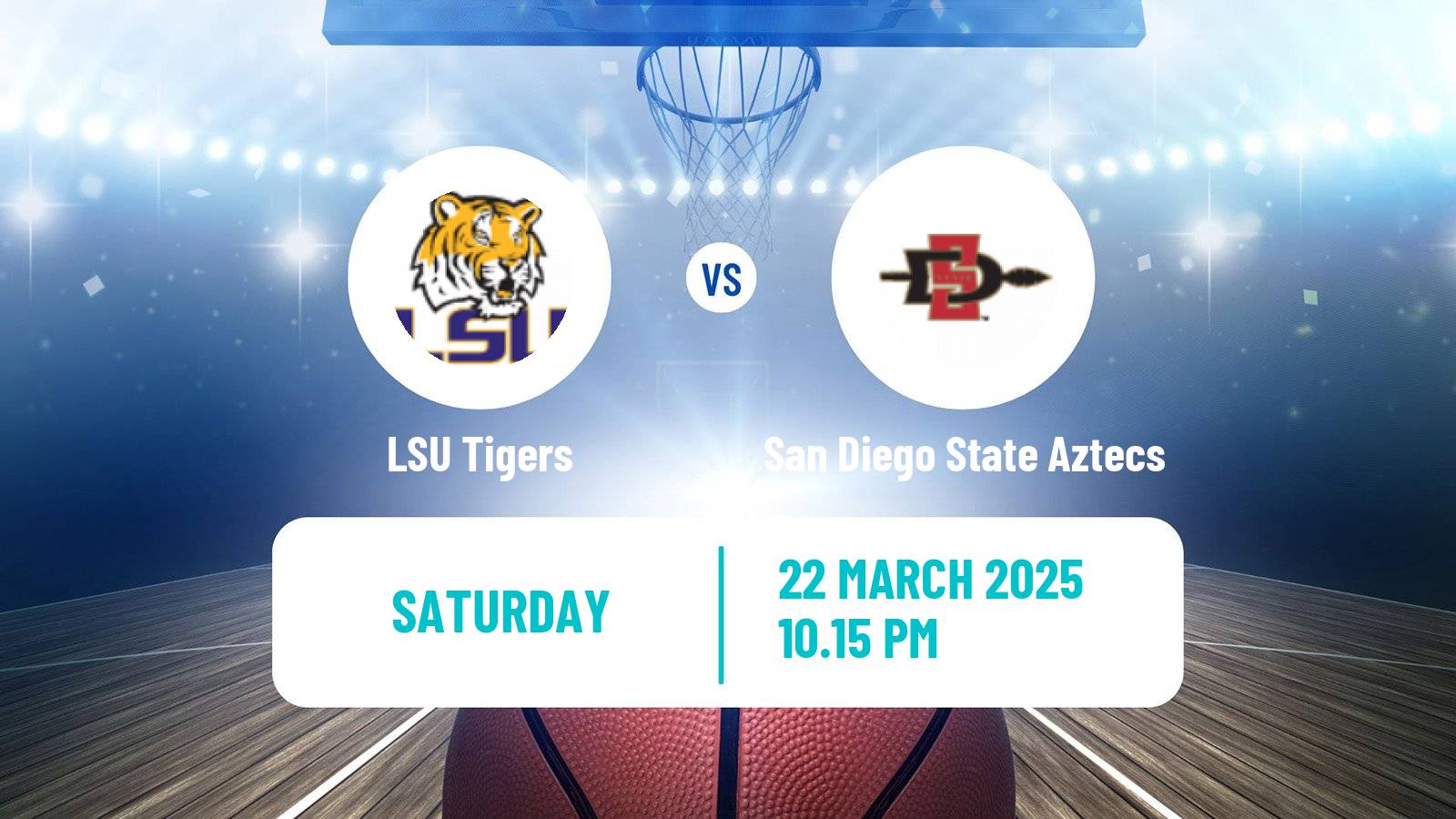 Basketball NCAA College Basketball Women LSU Tigers - San Diego State Aztecs