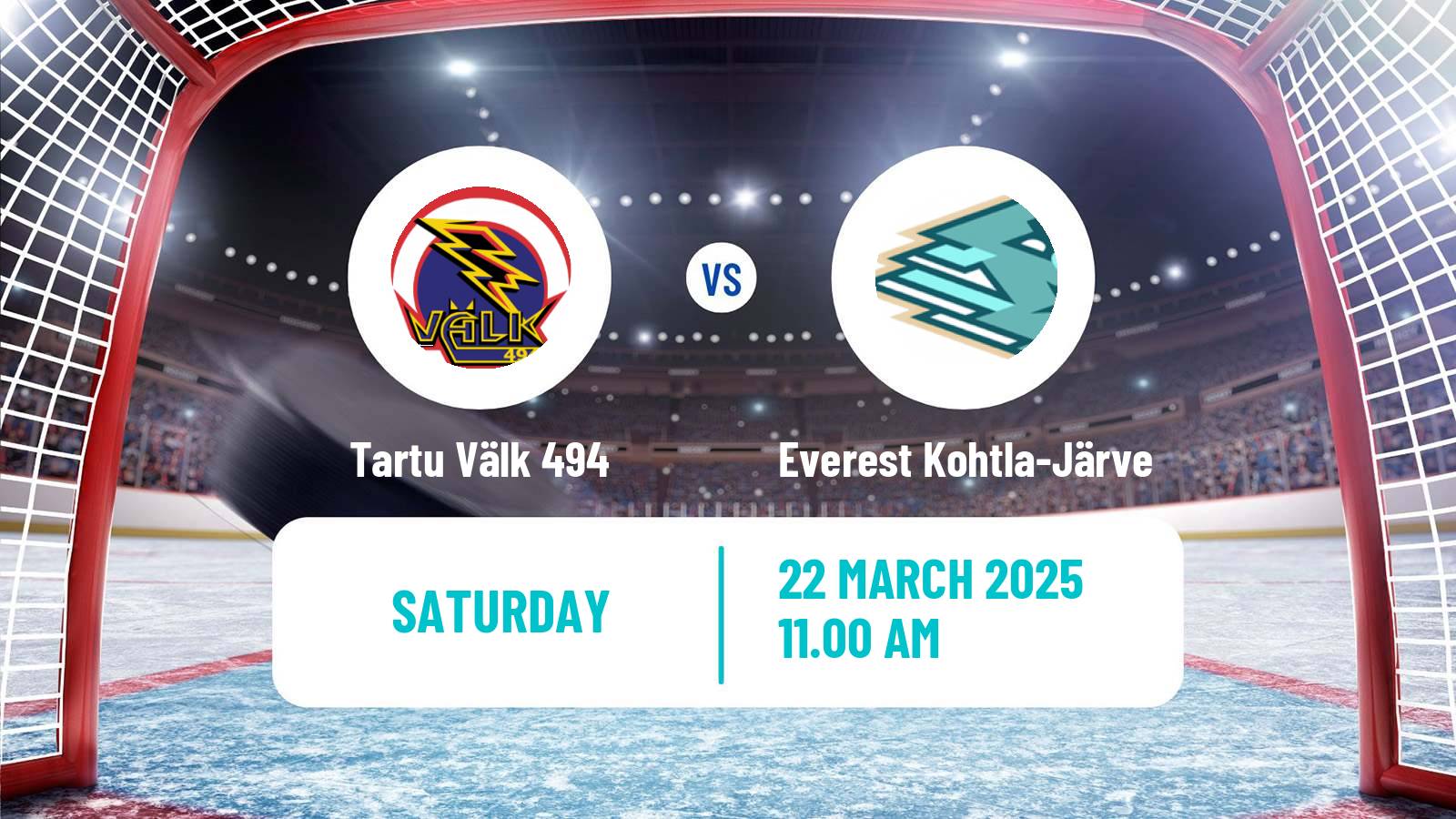 Hockey Estonian Hokiliiga Tartu Välk 494 - Everest Kohtla-Järve