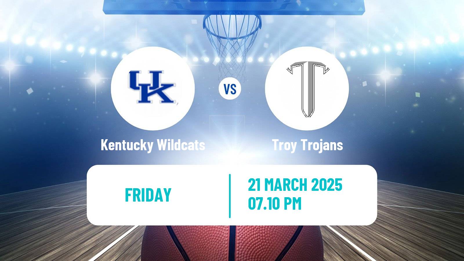 Basketball NCAA College Basketball Kentucky Wildcats - Troy Trojans