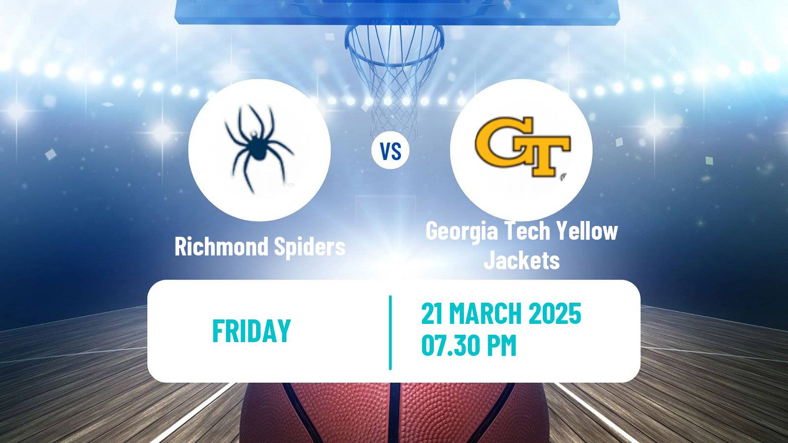 Basketball NCAA College Basketball Women Richmond Spiders - Georgia Tech Yellow Jackets