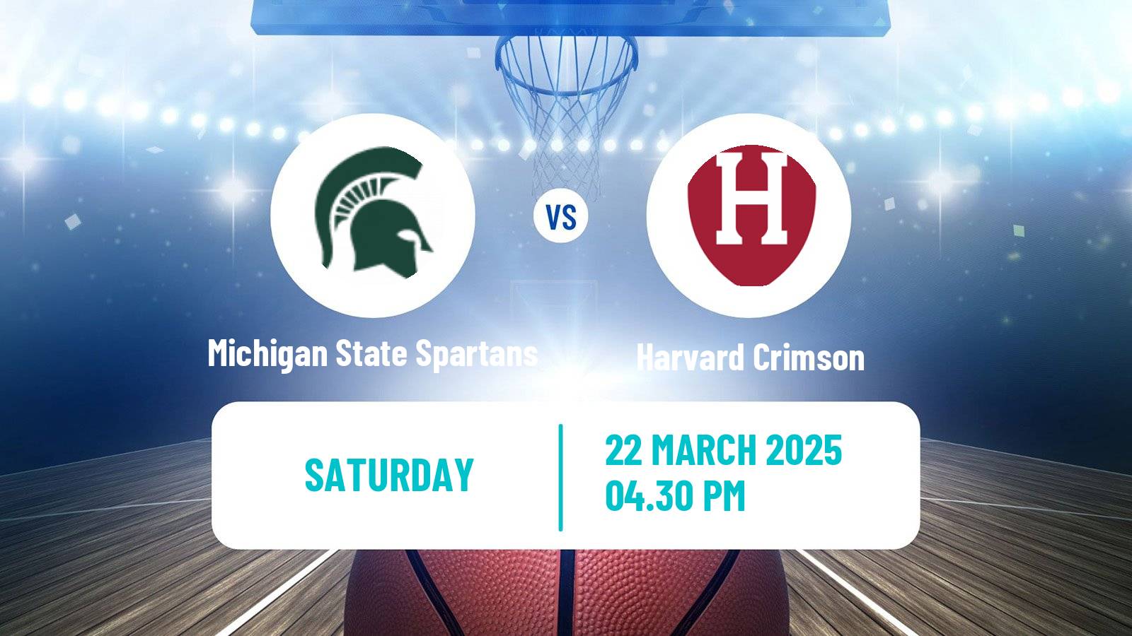 Basketball NCAA College Basketball Women Michigan State Spartans - Harvard Crimson