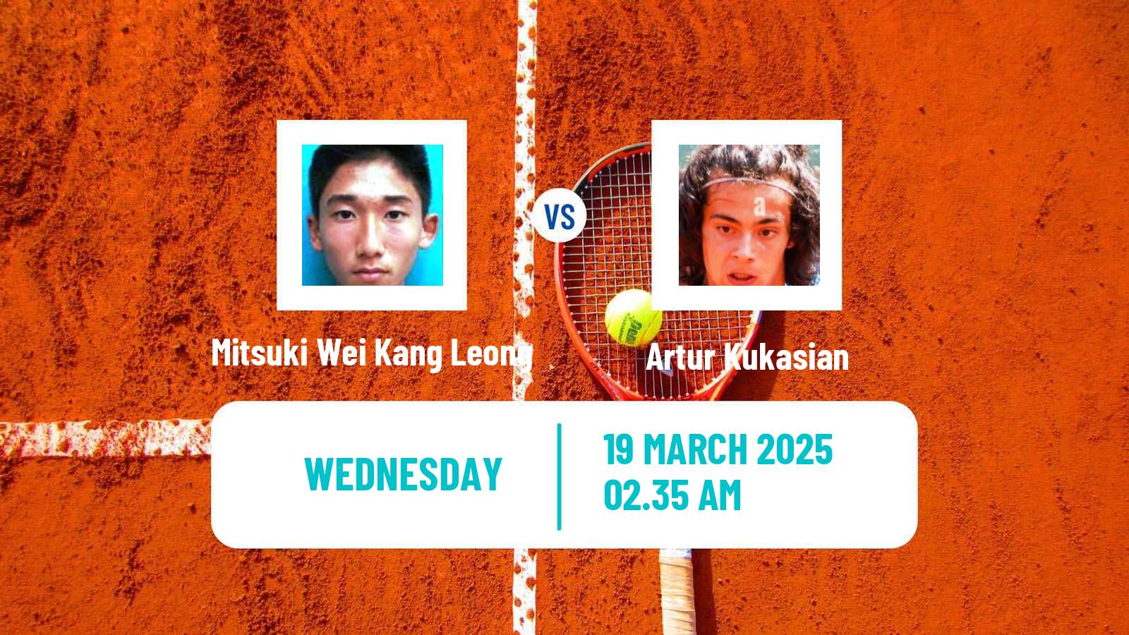Tennis ITF M25 Shenzhen Men Mitsuki Wei Kang Leong - Artur Kukasian