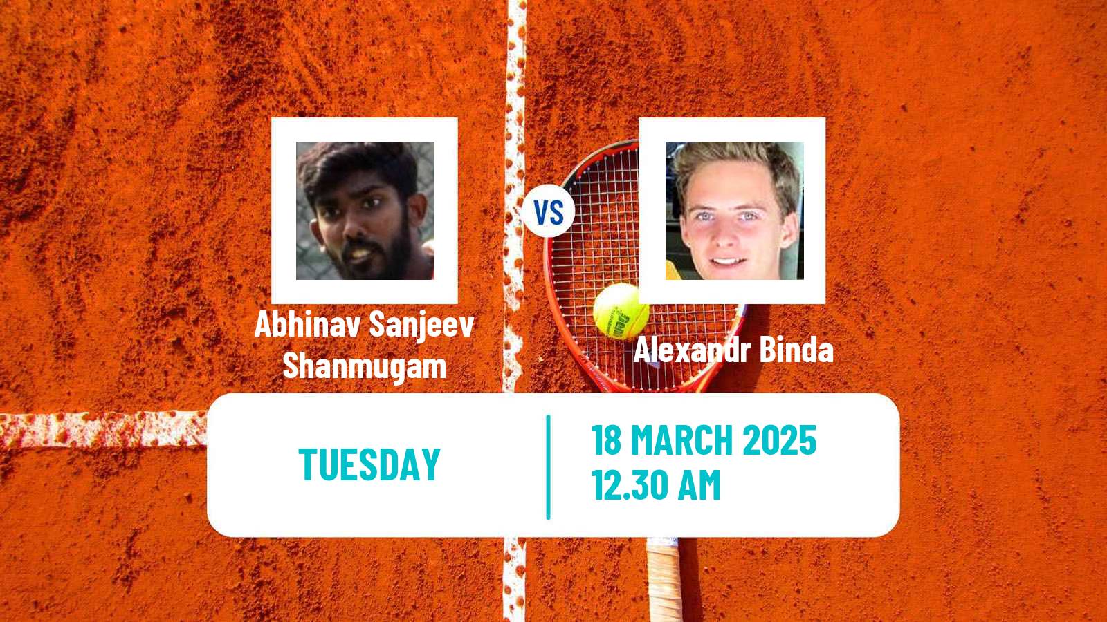 Tennis ITF M15 Ahmedabad Men 2025 Abhinav Sanjeev Shanmugam - Alexandr Binda