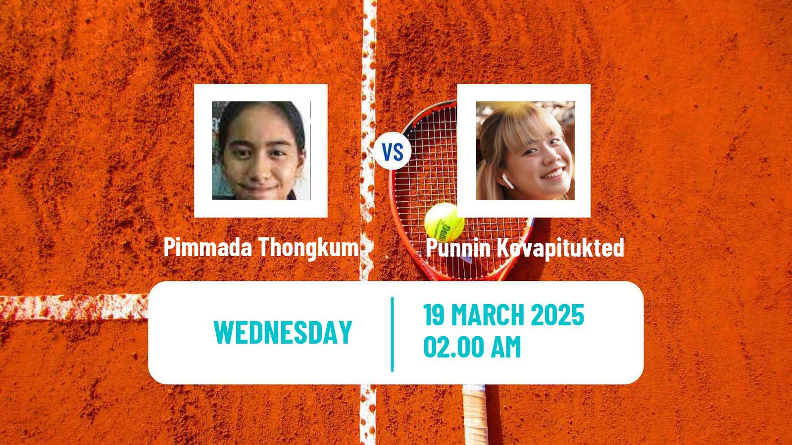Tennis ITF W15 Nonthaburi Women Pimmada Thongkum - Punnin Kovapitukted