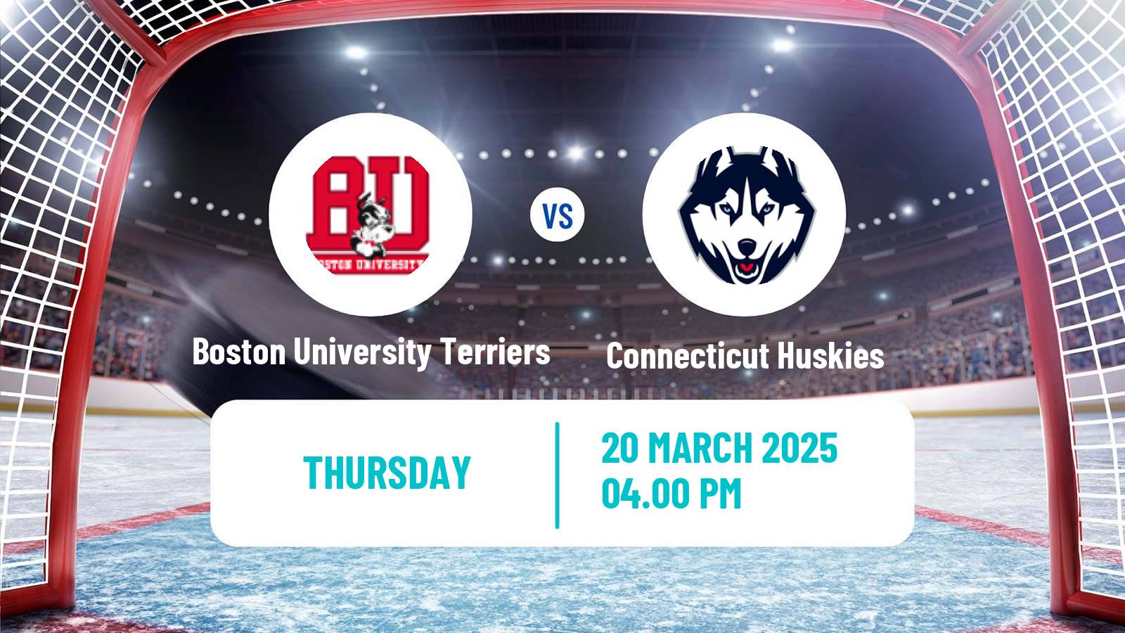 Hockey NCAA Hockey Boston University Terriers - Connecticut Huskies