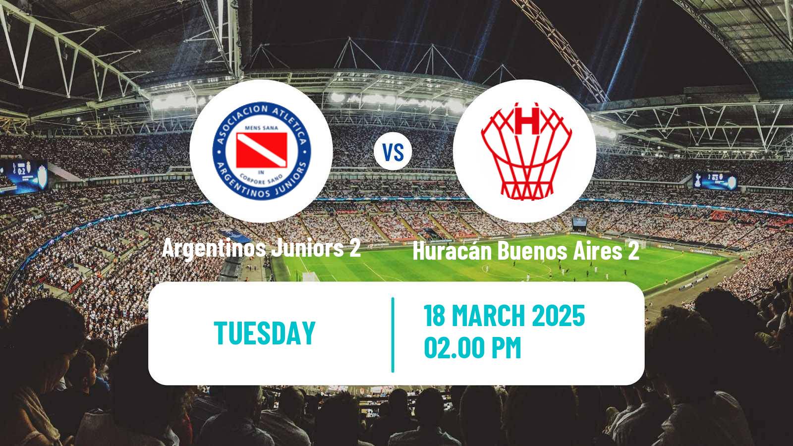 Soccer Argentinian Reserve League Argentinos Juniors 2 - Huracán Buenos Aires 2