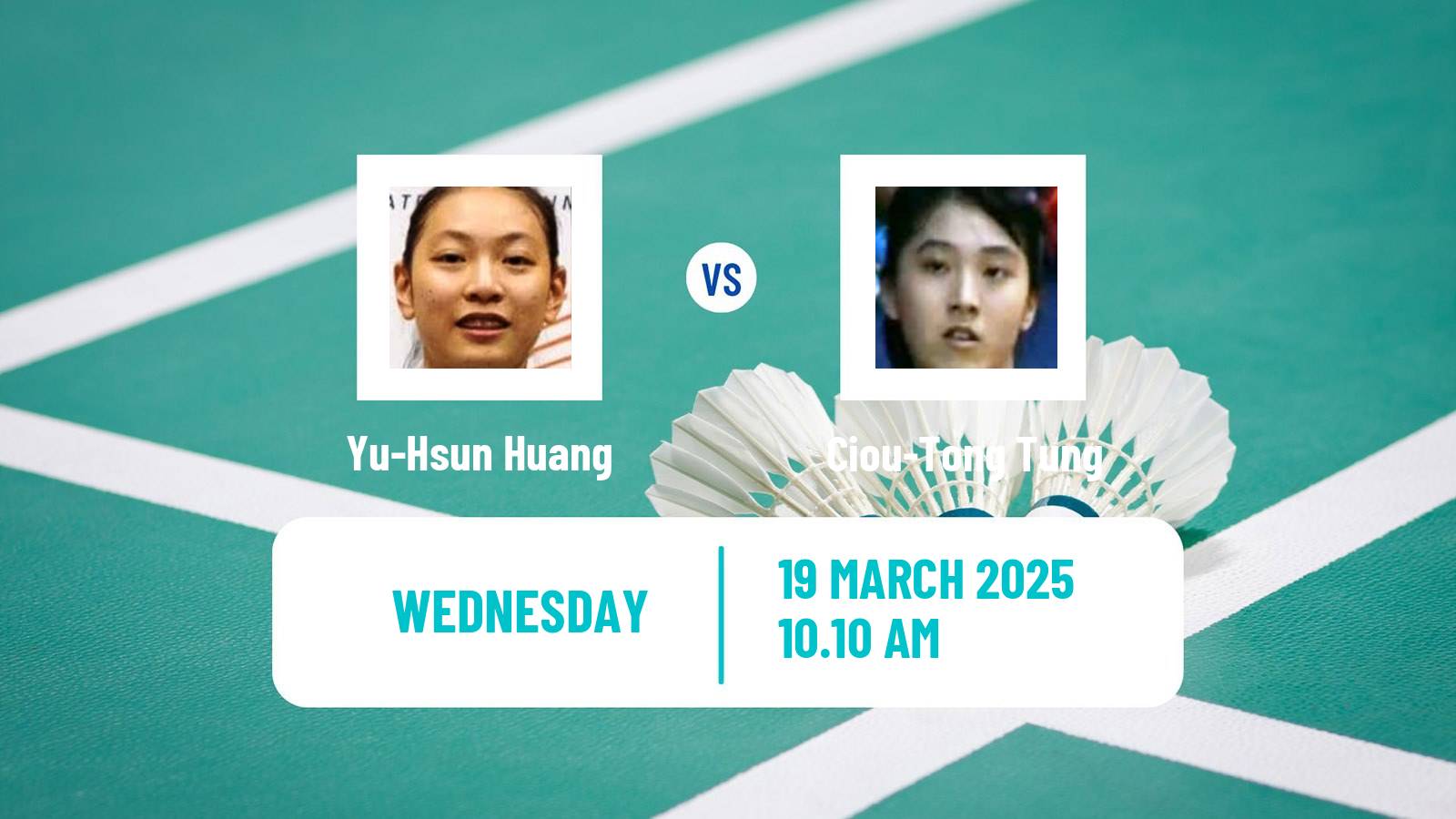 Badminton BWF World Tour Swiss Open Women Yu-Hsun Huang - Ciou-Tong Tung