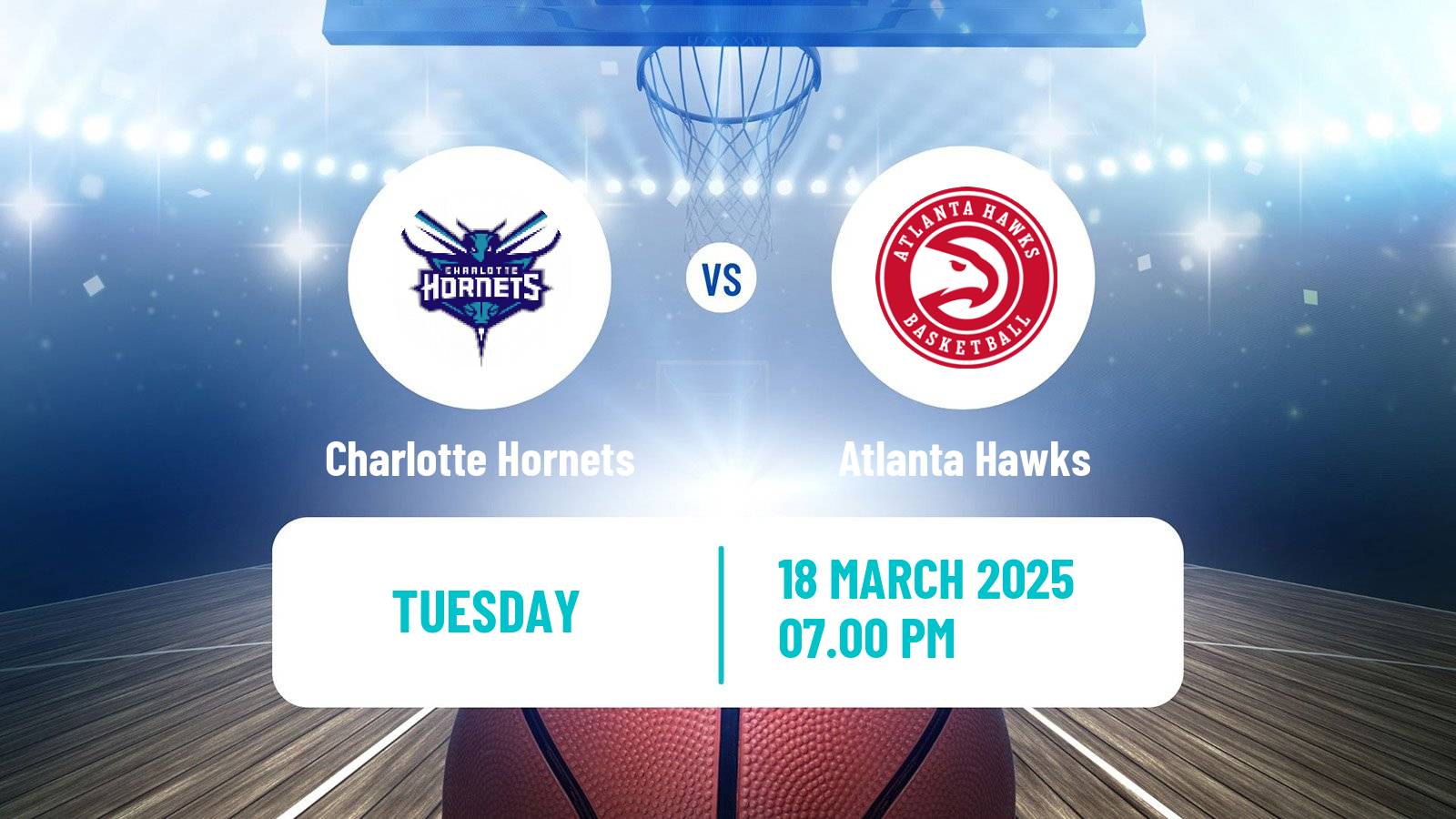 Basketball NBA Charlotte Hornets - Atlanta Hawks