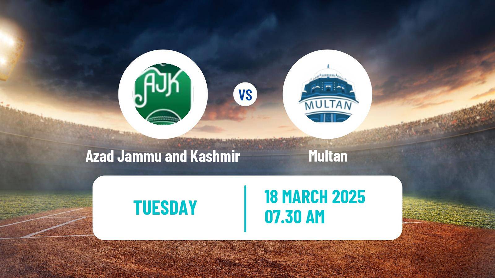 Cricket Pakistan T-20 Cup Azad Jammu and Kashmir - Multan