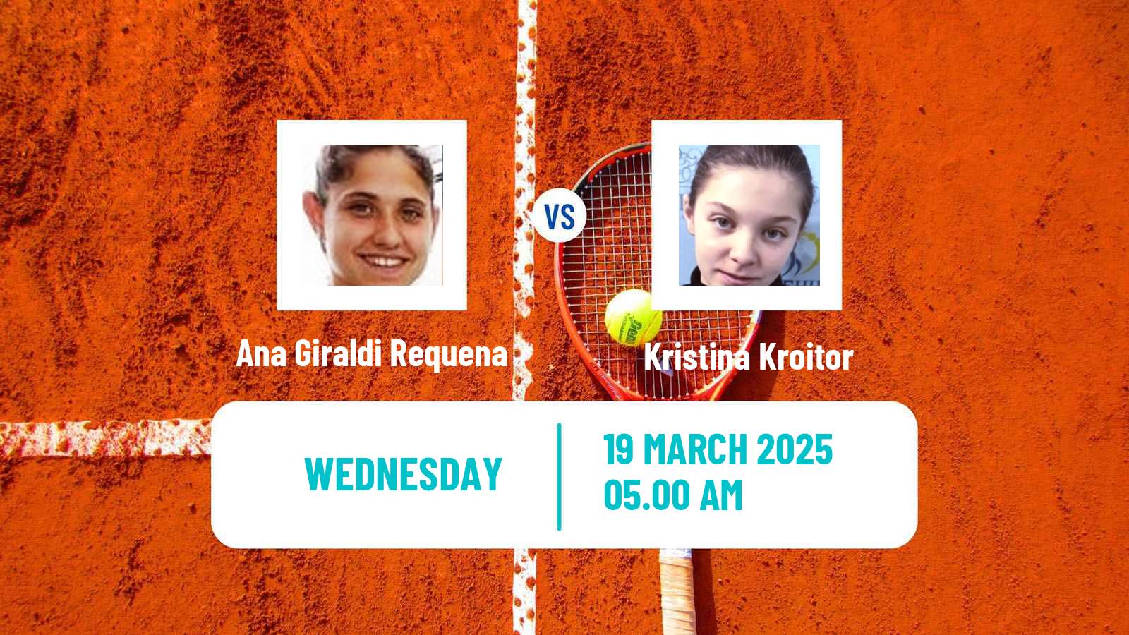Tennis ITF W15 Le Havre Women Ana Giraldi Requena - Kristina Kroitor