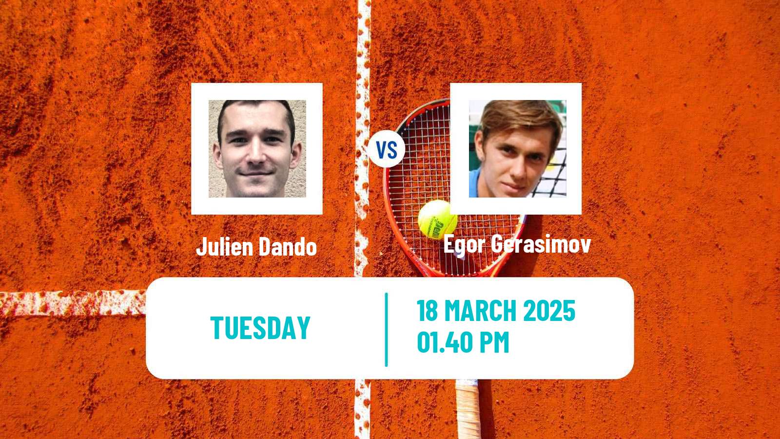 Tennis ITF M25 Toulouse Balma Men Julien Dando - Egor Gerasimov