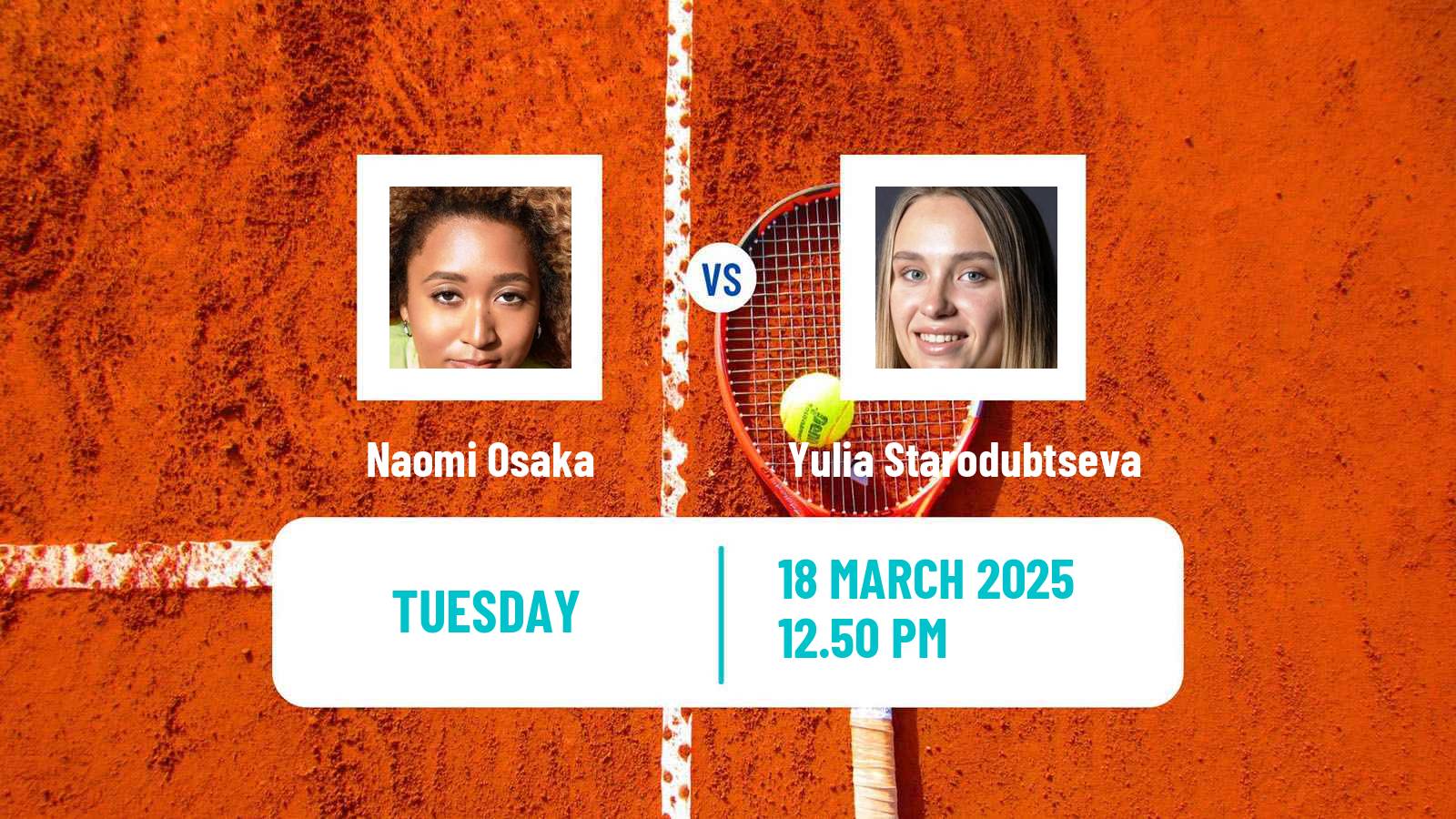 Tennis WTA Miami Naomi Osaka - Yulia Starodubtseva