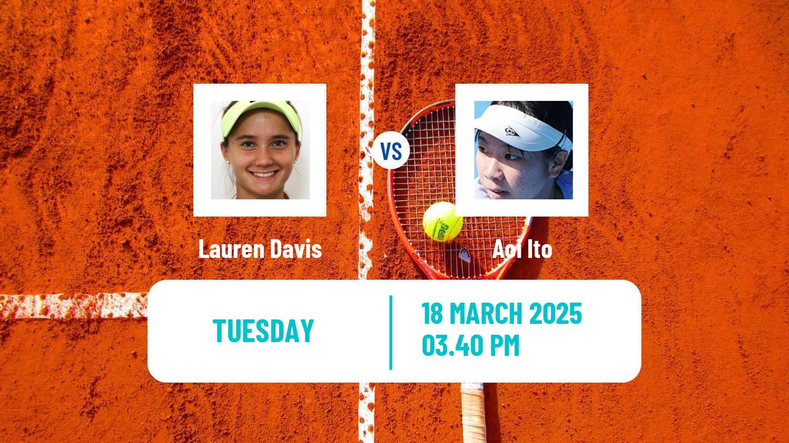 Tennis WTA Miami Lauren Davis - Aoi Ito