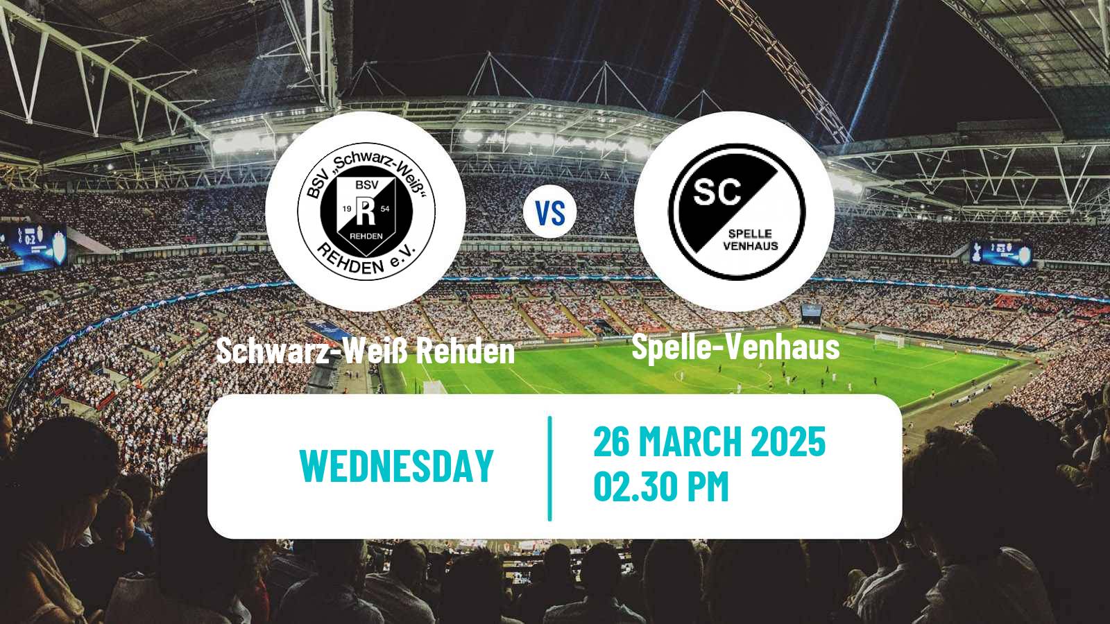 Soccer German Oberliga Niedersachsen Schwarz-Weiß Rehden - Spelle-Venhaus