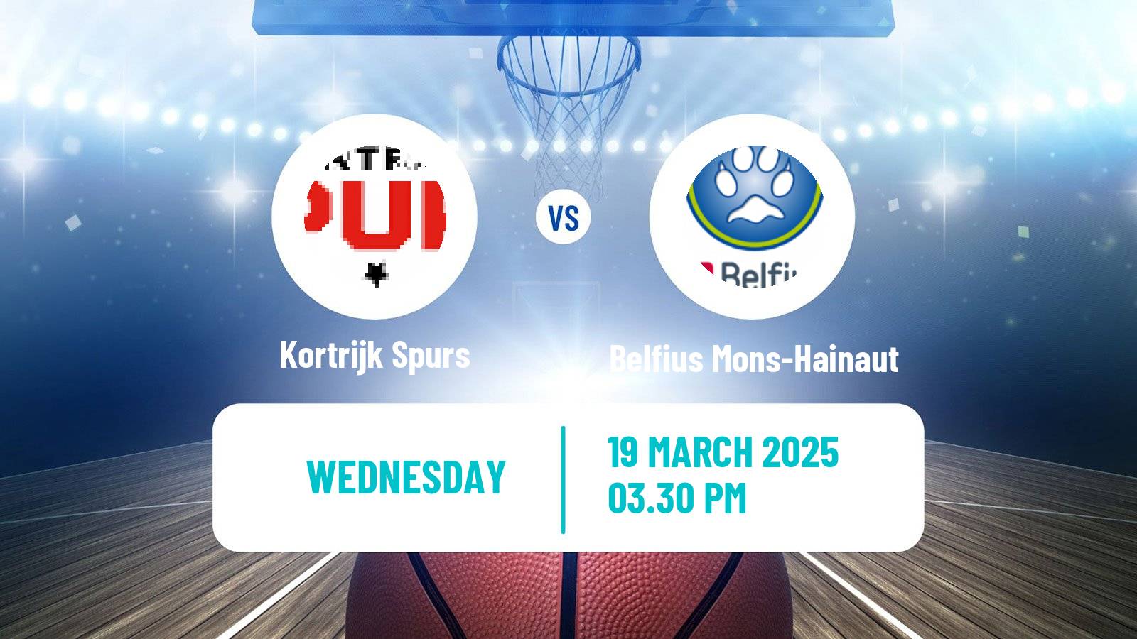 Basketball BNXT League Kortrijk Spurs - Belfius Mons-Hainaut