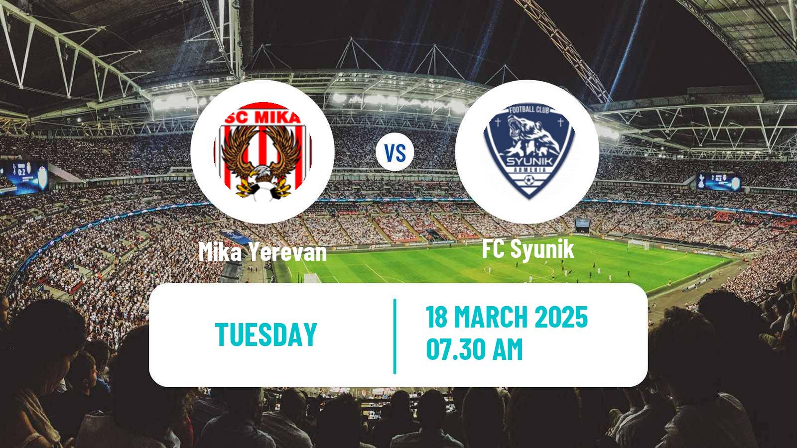 Soccer Armenian First League Mika Yerevan - Syunik