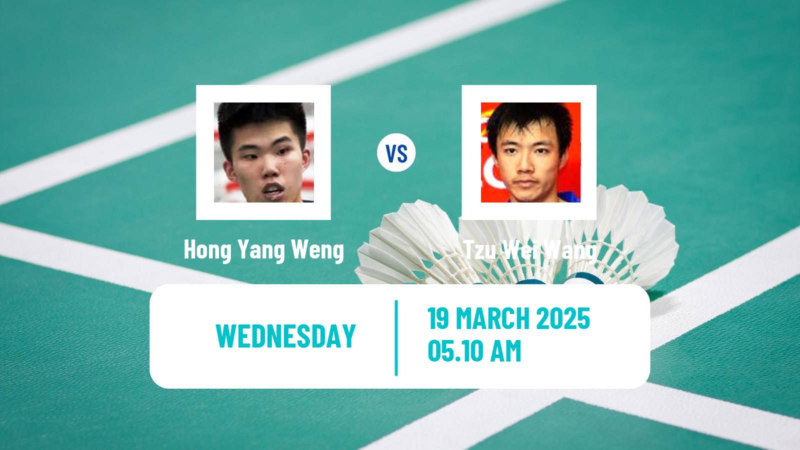 Badminton BWF World Tour Swiss Open Men Hong Yang Weng - Tzu Wei Wang