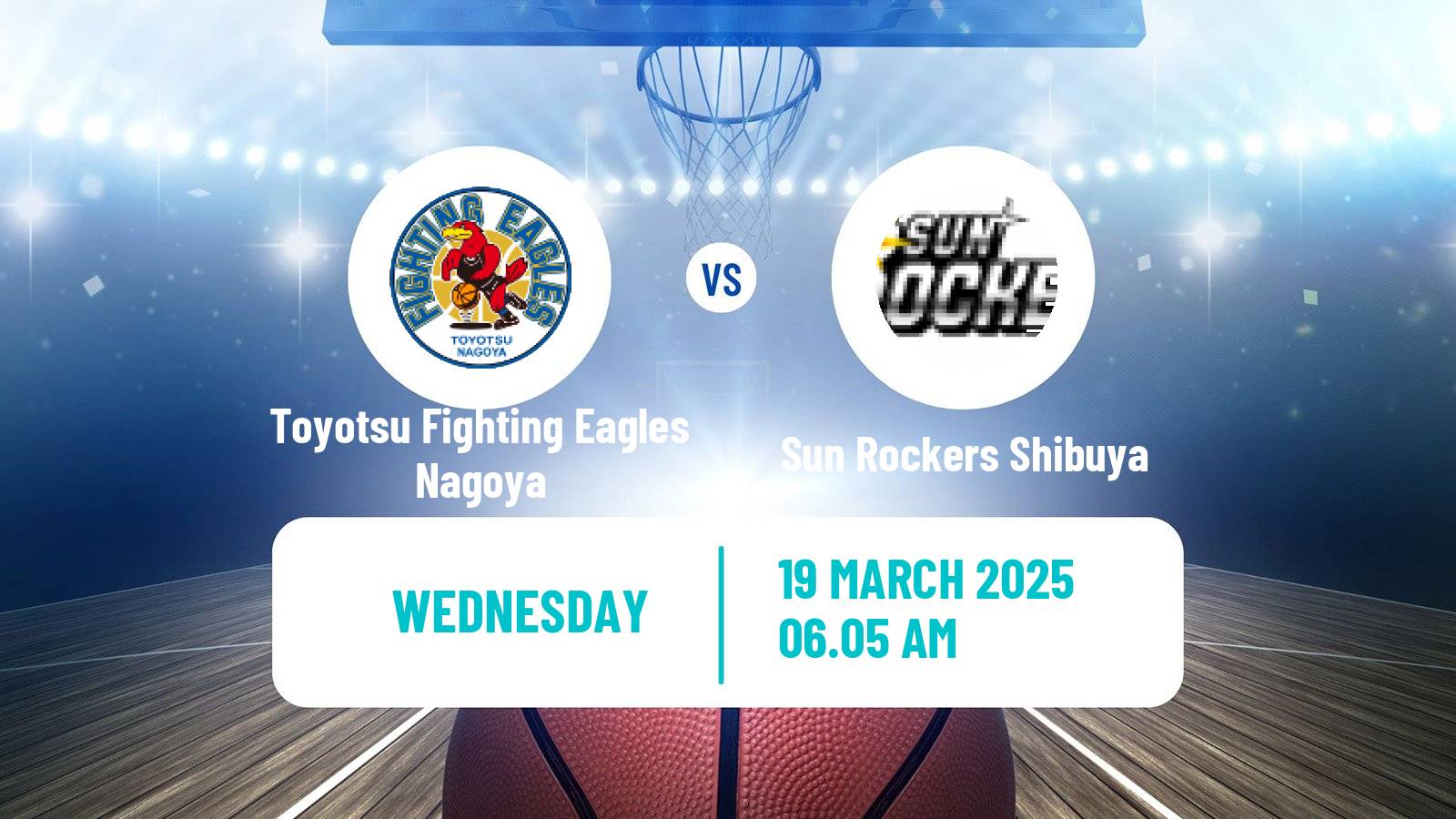 Basketball BJ League Toyotsu Fighting Eagles Nagoya - Sun Rockers Shibuya