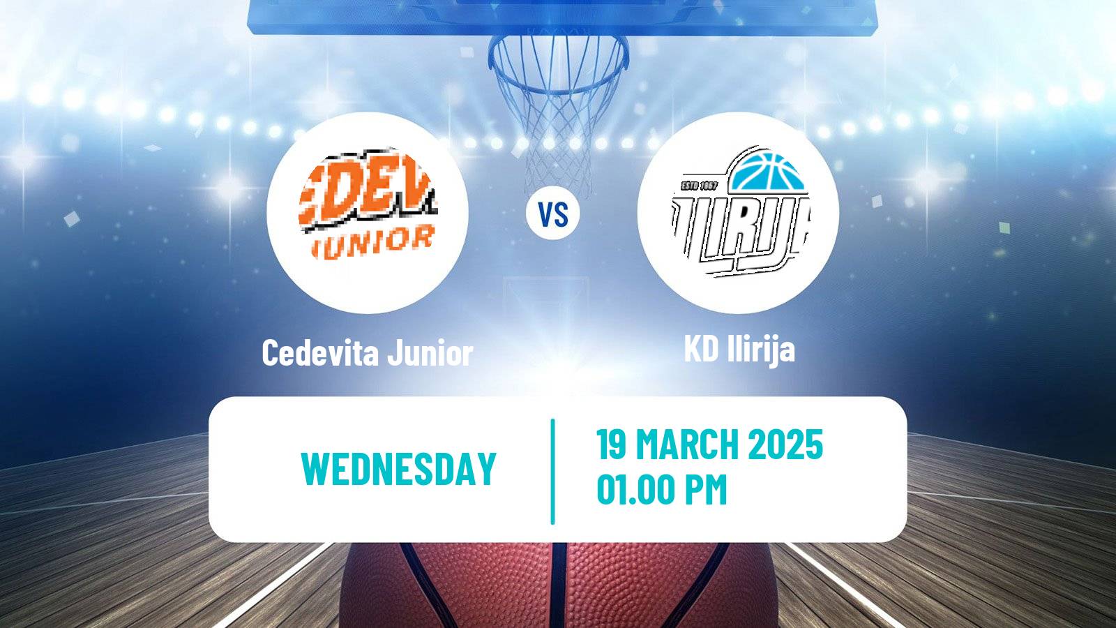 Basketball Adriatic League 2 Cedevita Junior - Ilirija