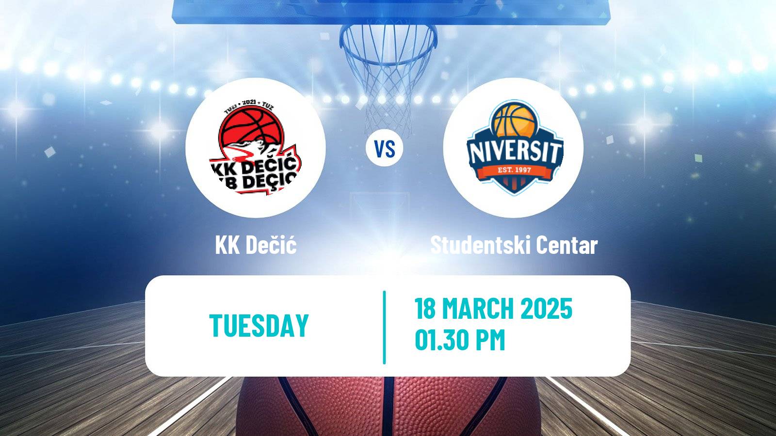 Basketball Montenegrin Prva A Liga Basketball Dečić - Studentski Centar