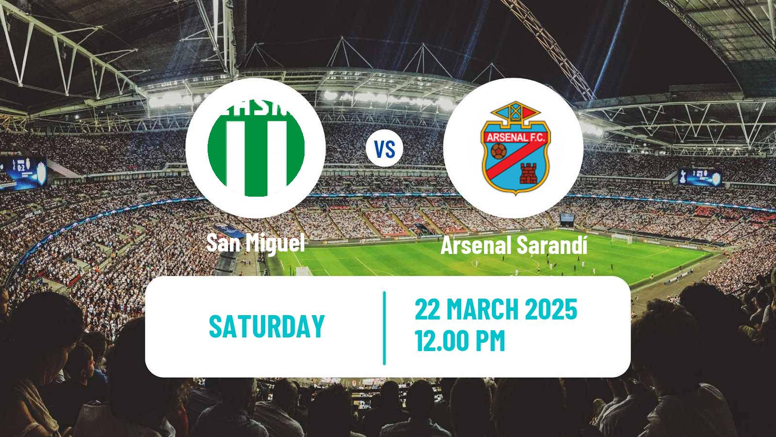 Soccer Argentinian Primera Nacional San Miguel - Arsenal Sarandí