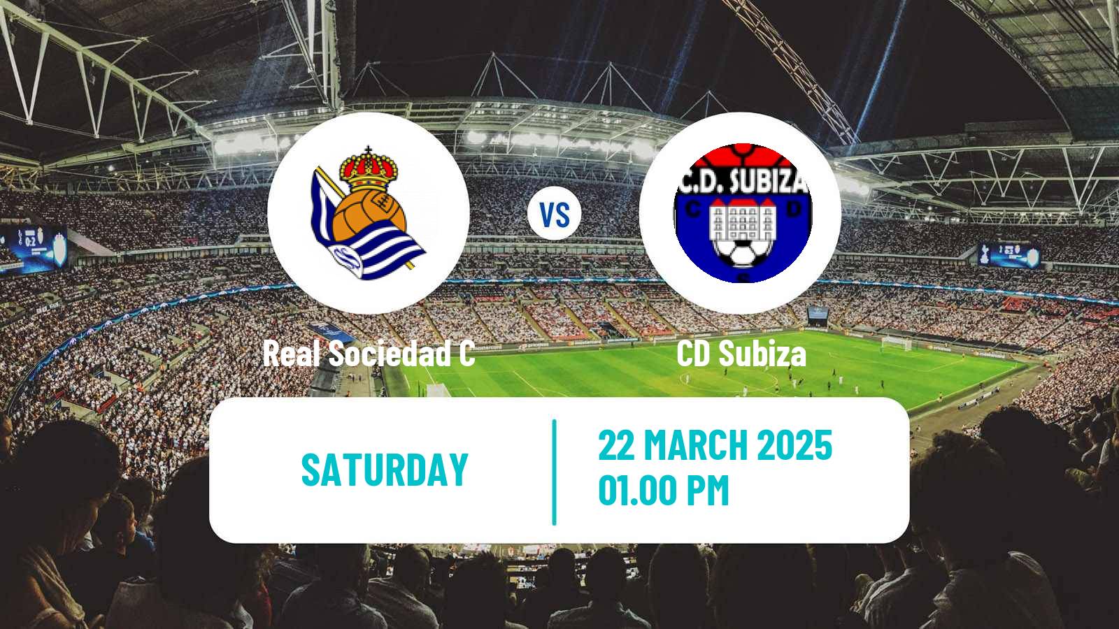 Soccer Spanish Segunda RFEF - Group 2 Real Sociedad C - Subiza