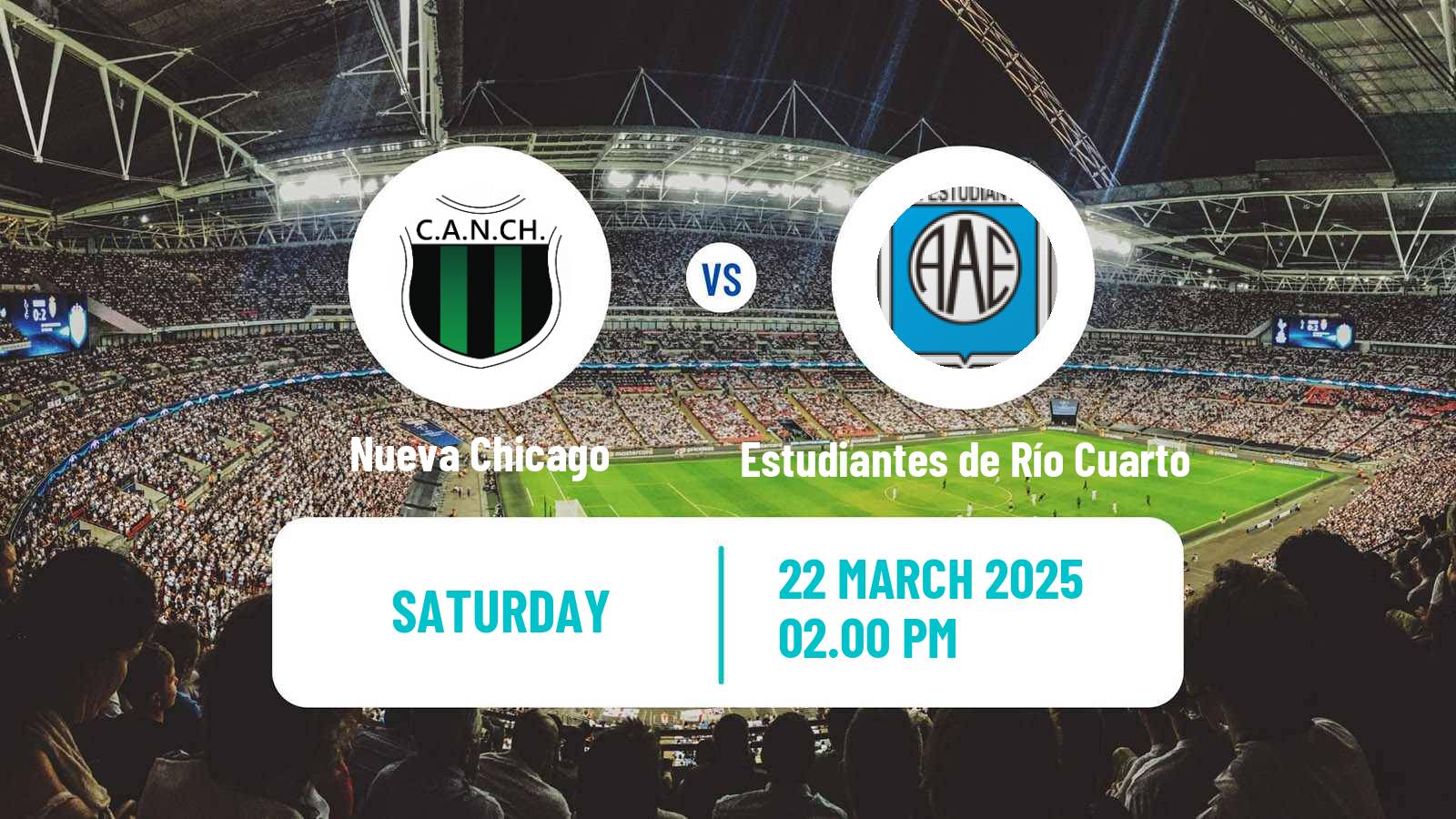 Soccer Argentinian Primera Nacional Nueva Chicago - Estudiantes de Río Cuarto