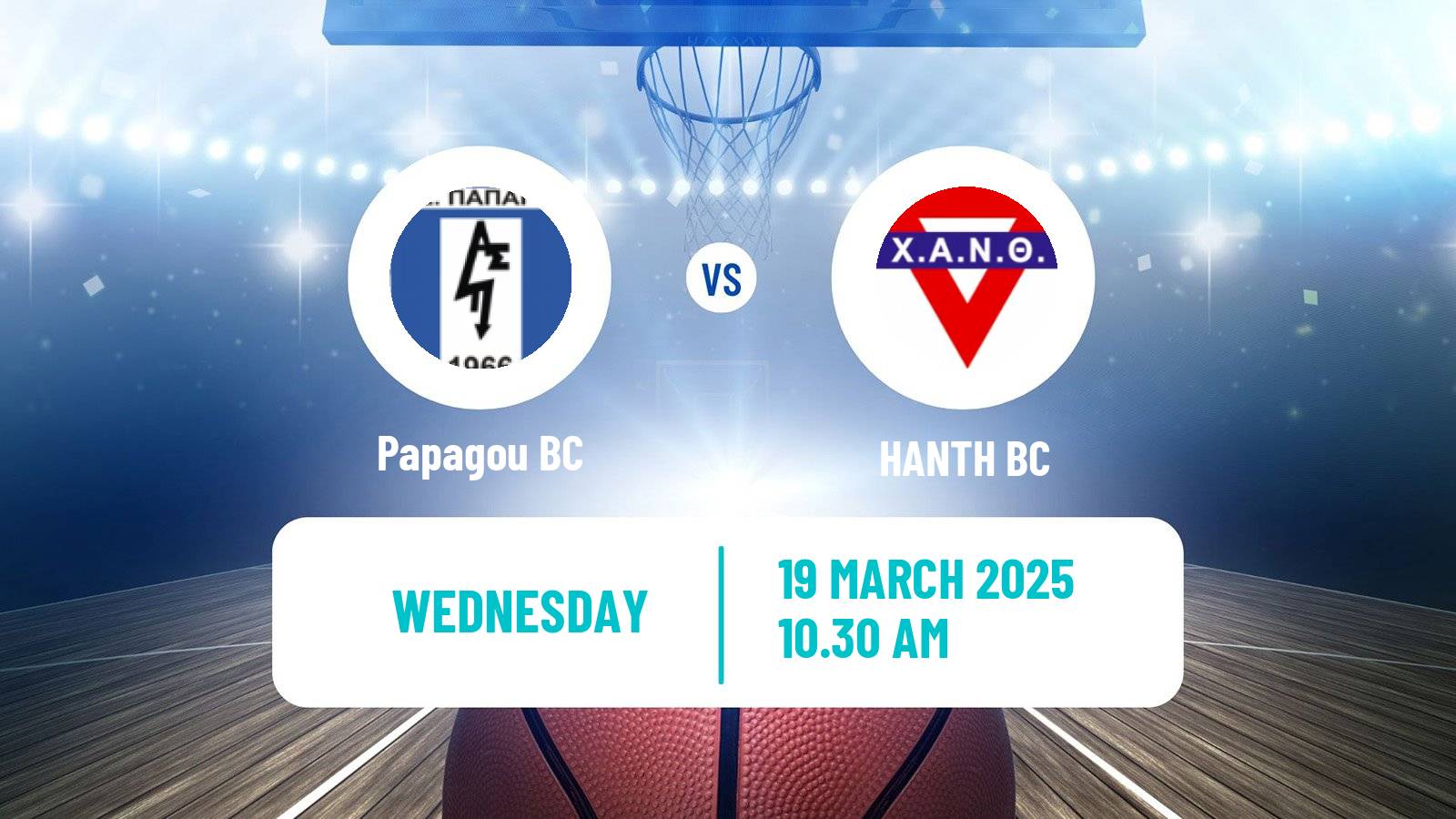 Basketball Greek Elite League Basketball Papagou - HANTH