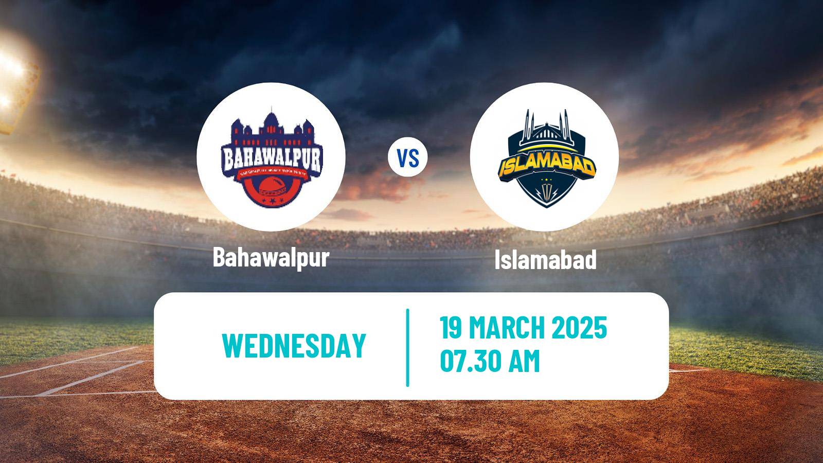 Cricket Pakistan T-20 Cup Bahawalpur - Islamabad
