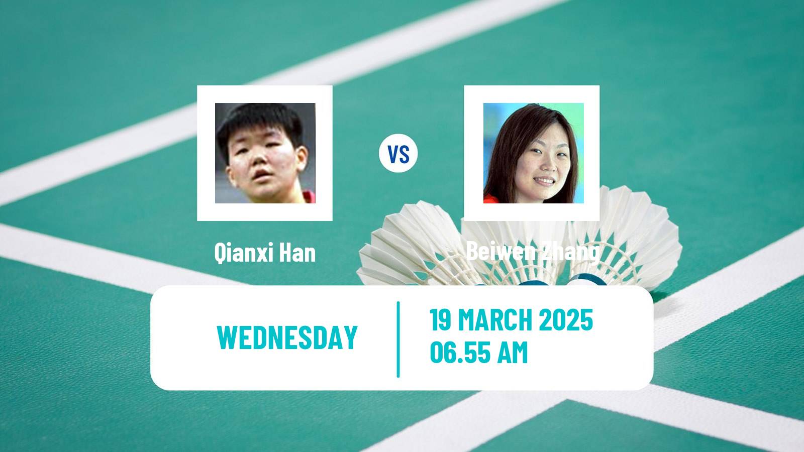 Badminton BWF World Tour Swiss Open Women Qianxi Han - Beiwen Zhang