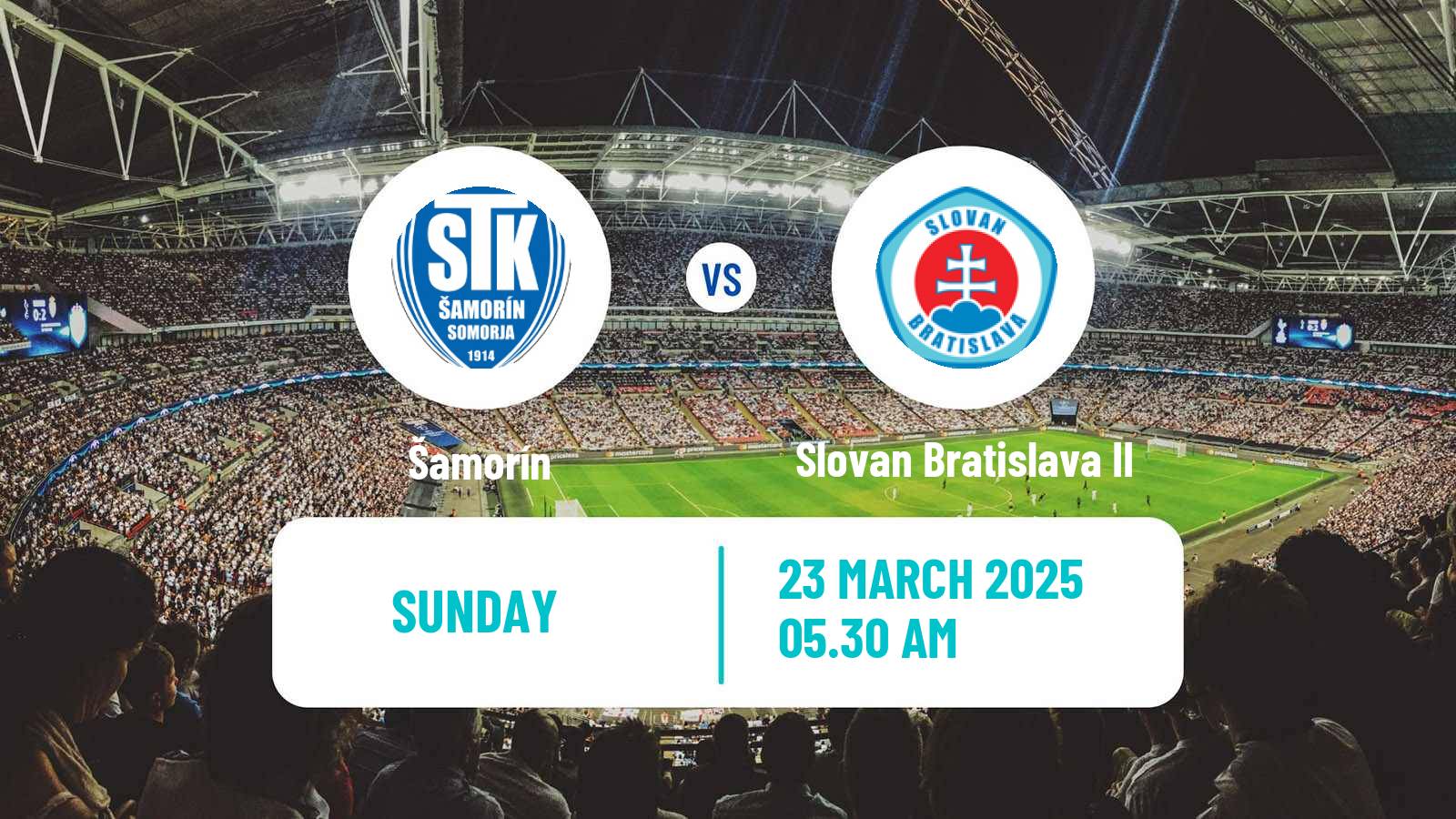 Soccer Slovak 2 Liga Šamorín - Slovan Bratislava II