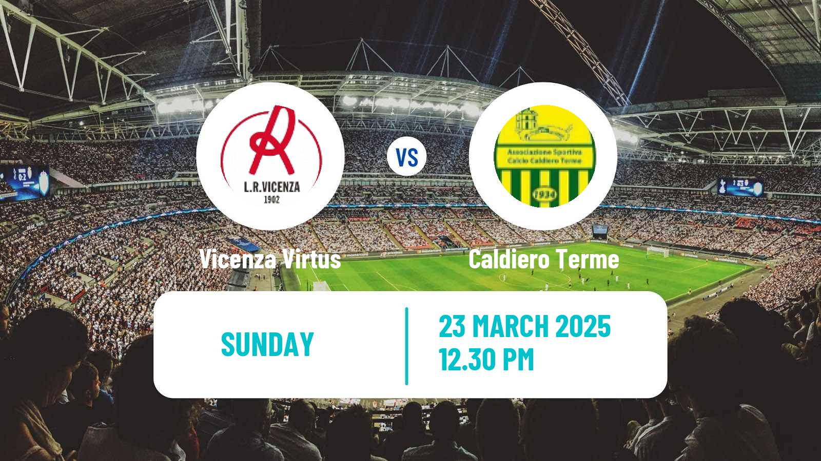 Soccer Italian Serie C Group A Vicenza Virtus - Caldiero Terme