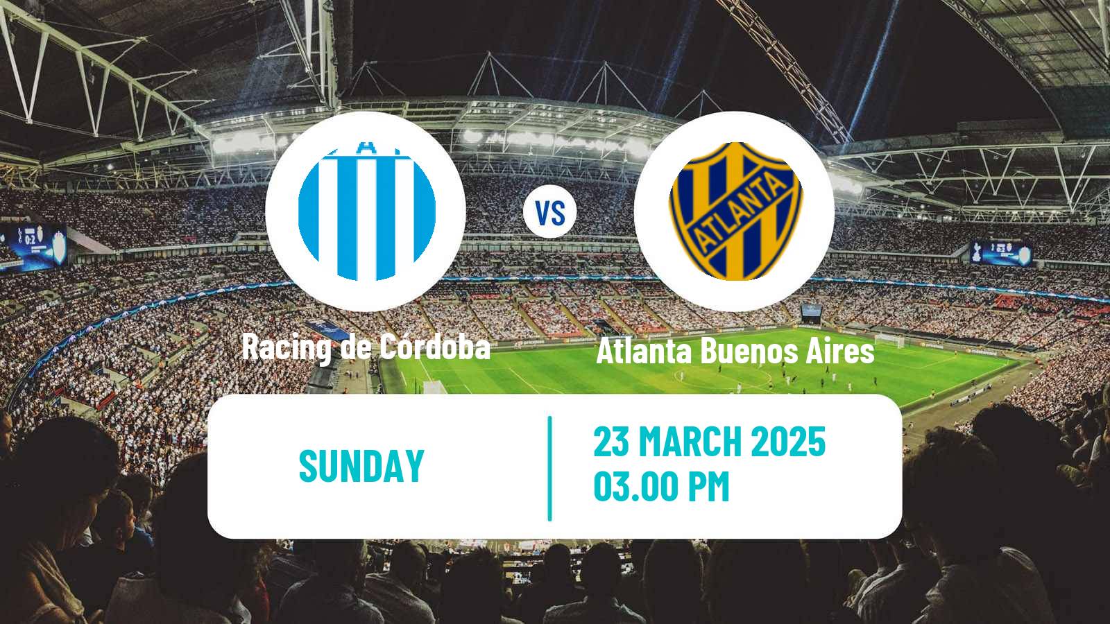 Soccer Argentinian Primera Nacional Racing de Córdoba - Atlanta Buenos Aires
