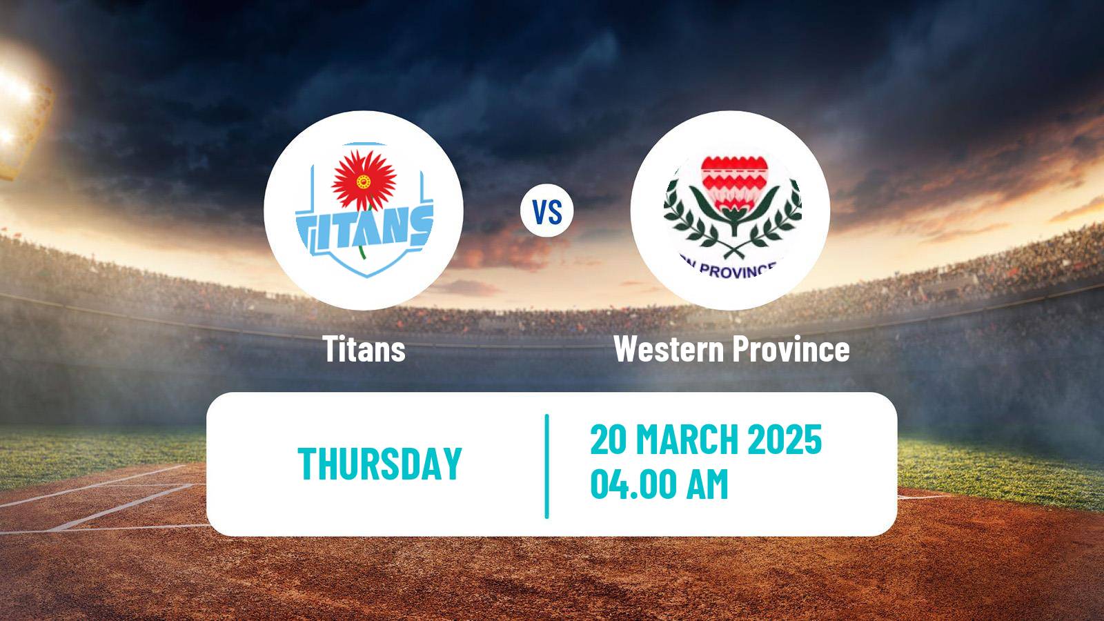 Cricket CSA 4-Day Franchise Series Titans - Western Province