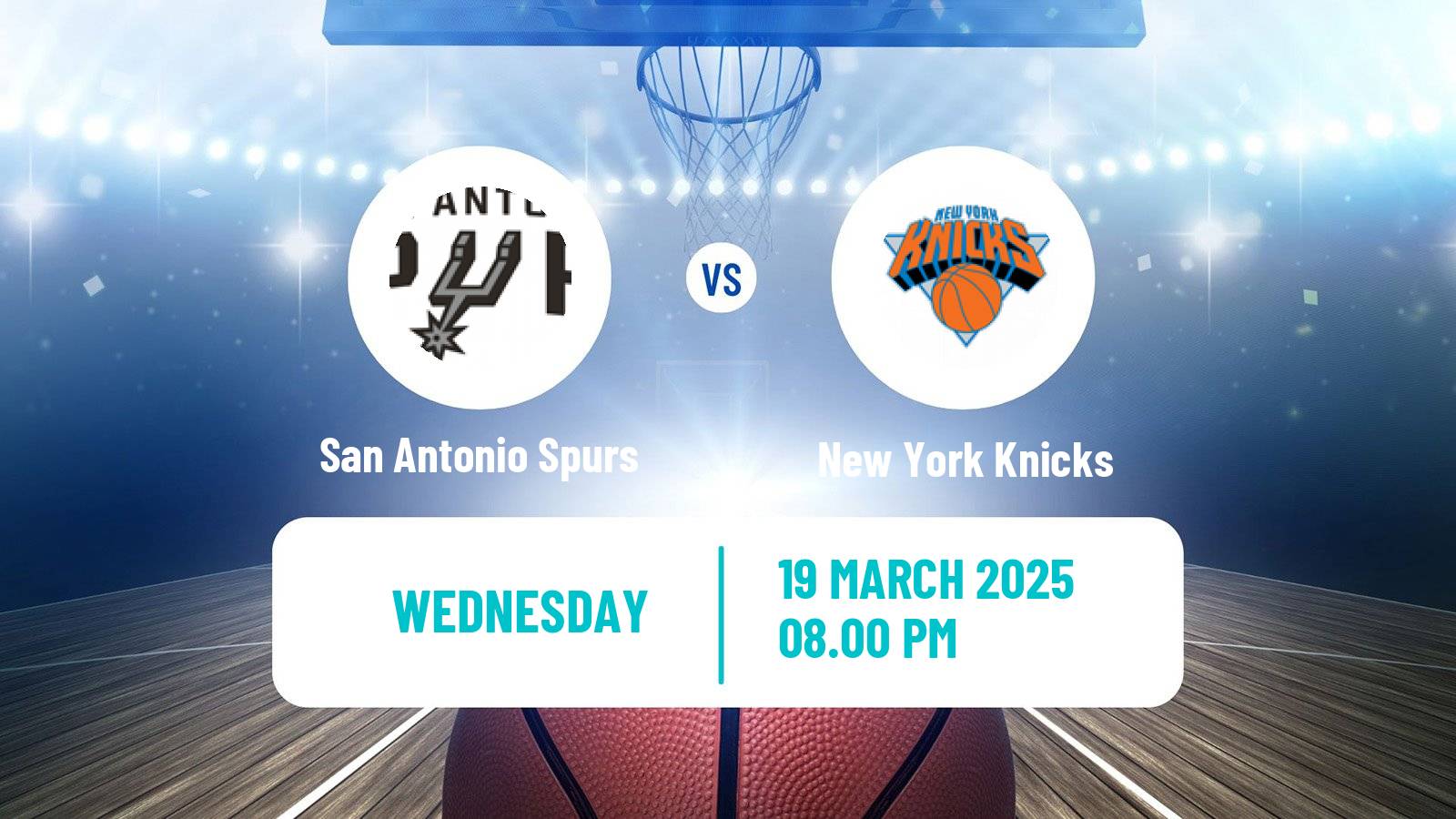 Basketball NBA San Antonio Spurs - New York Knicks