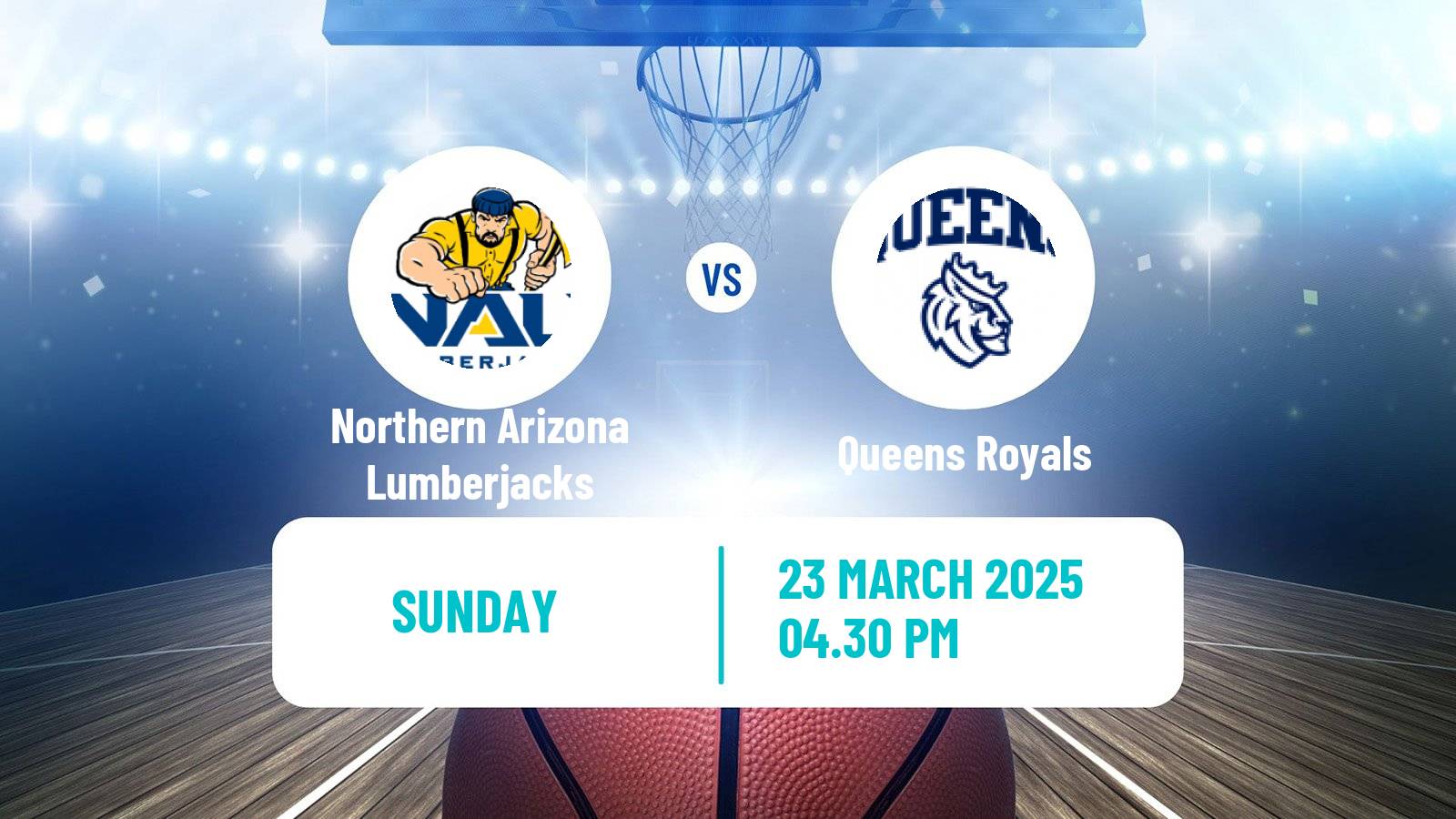 Basketball CBI Northern Arizona Lumberjacks - Queens Royals