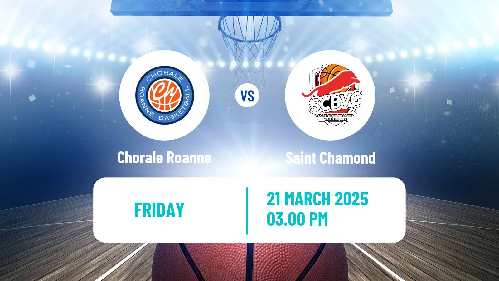 Basketball French LNB Pro B Chorale Roanne - Saint Chamond