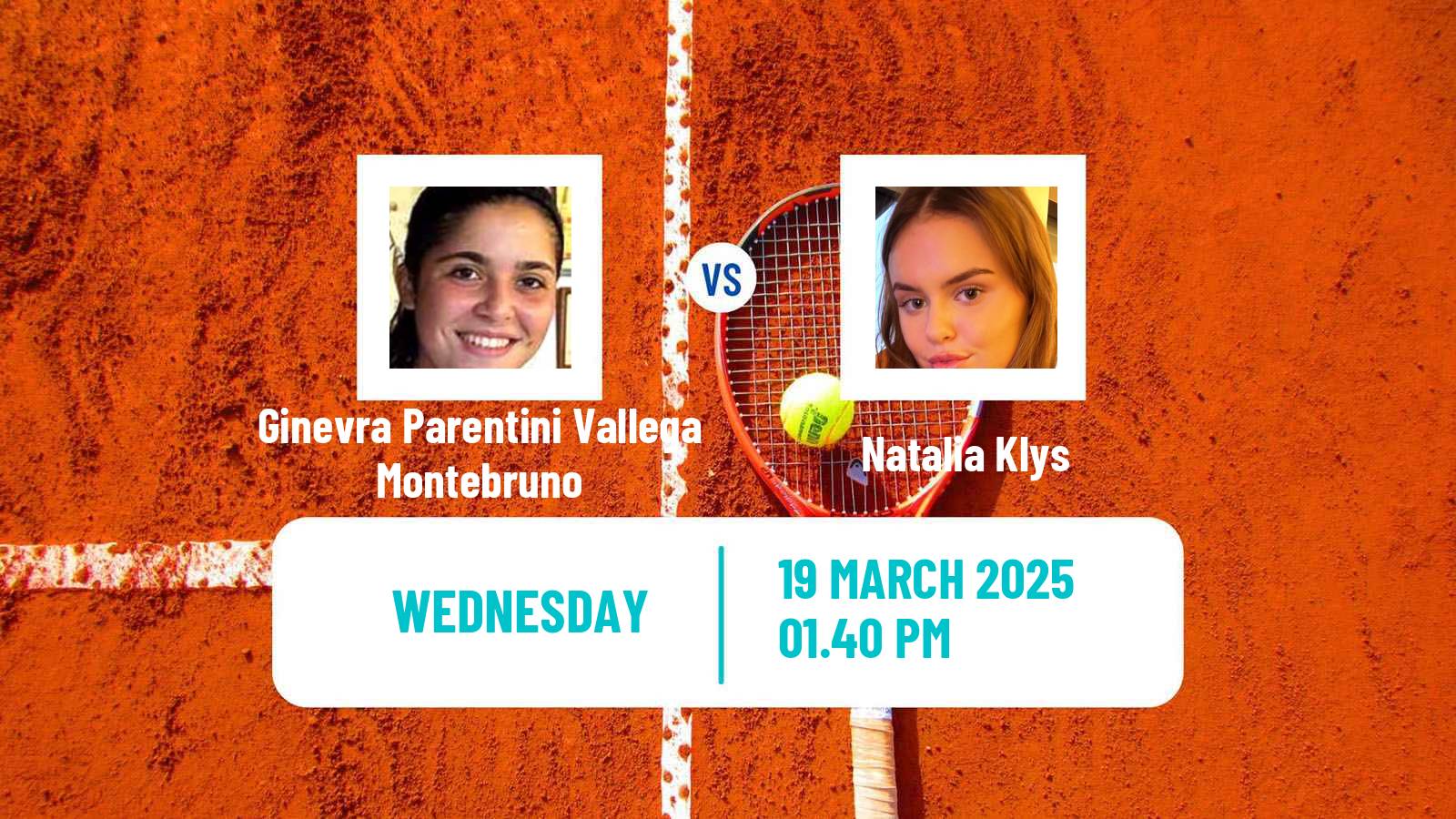 Tennis ITF W15 Alaminos 2 Women Ginevra Parentini Vallega Montebruno - Natalia Klys