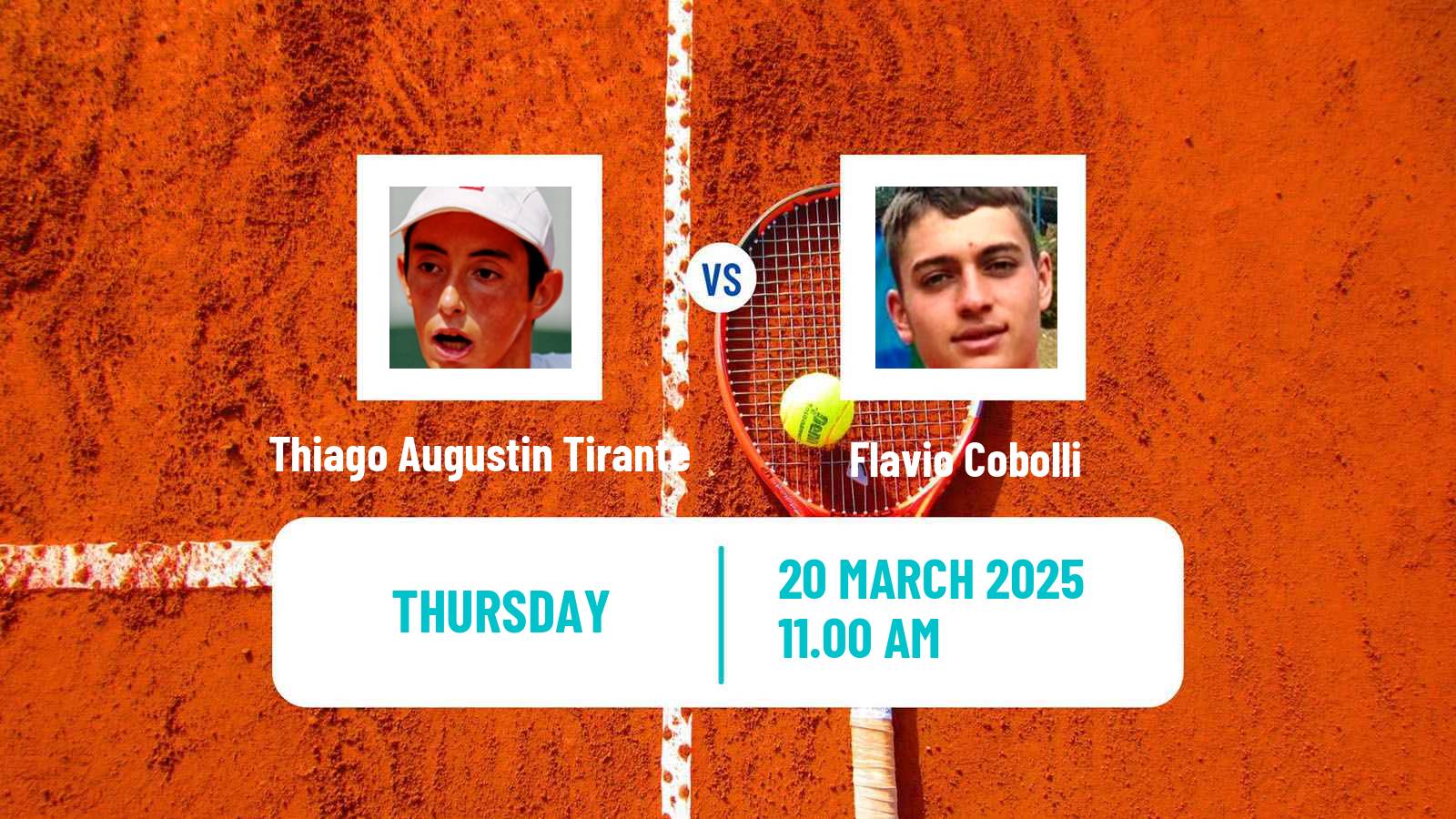 Tennis ATP Miami Thiago Augustin Tirante - Flavio Cobolli