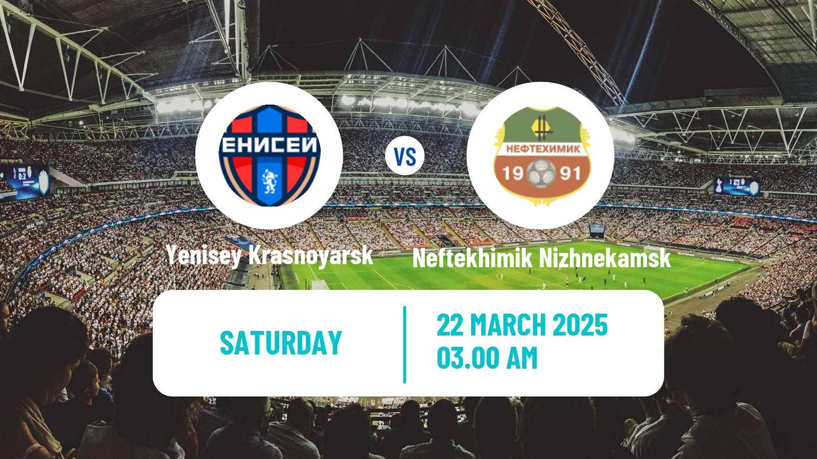 Soccer Russian FNL Yenisey Krasnoyarsk - Neftekhimik Nizhnekamsk