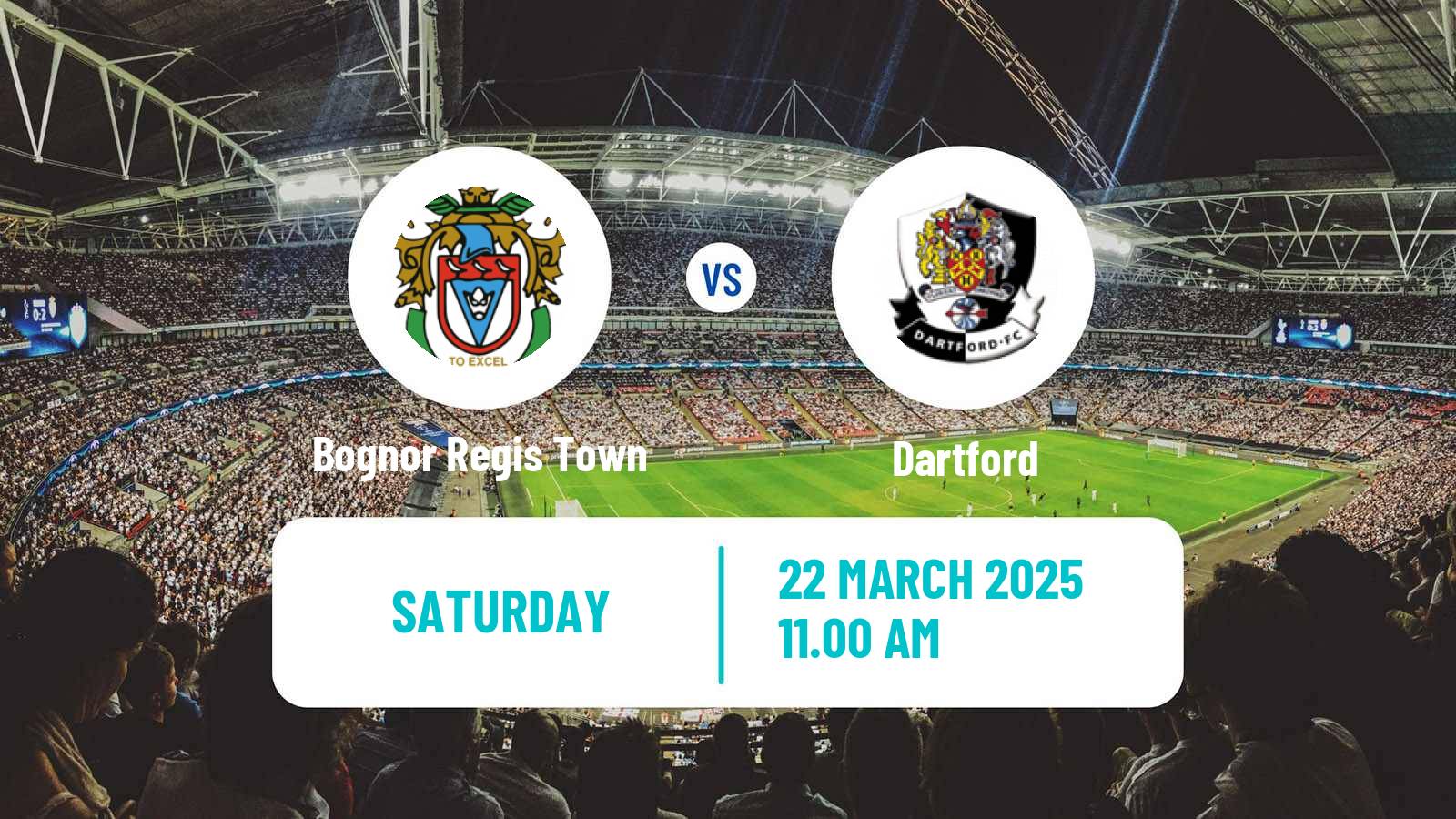Soccer English Isthmian League Premier Division Bognor Regis Town - Dartford