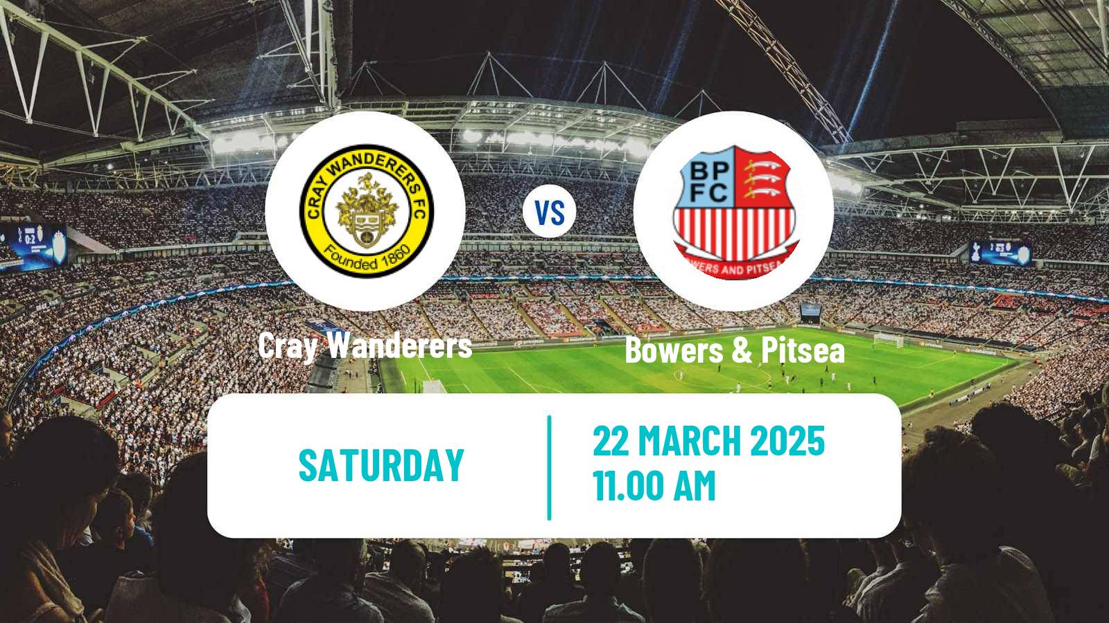 Soccer English Isthmian League Premier Division Cray Wanderers - Bowers & Pitsea