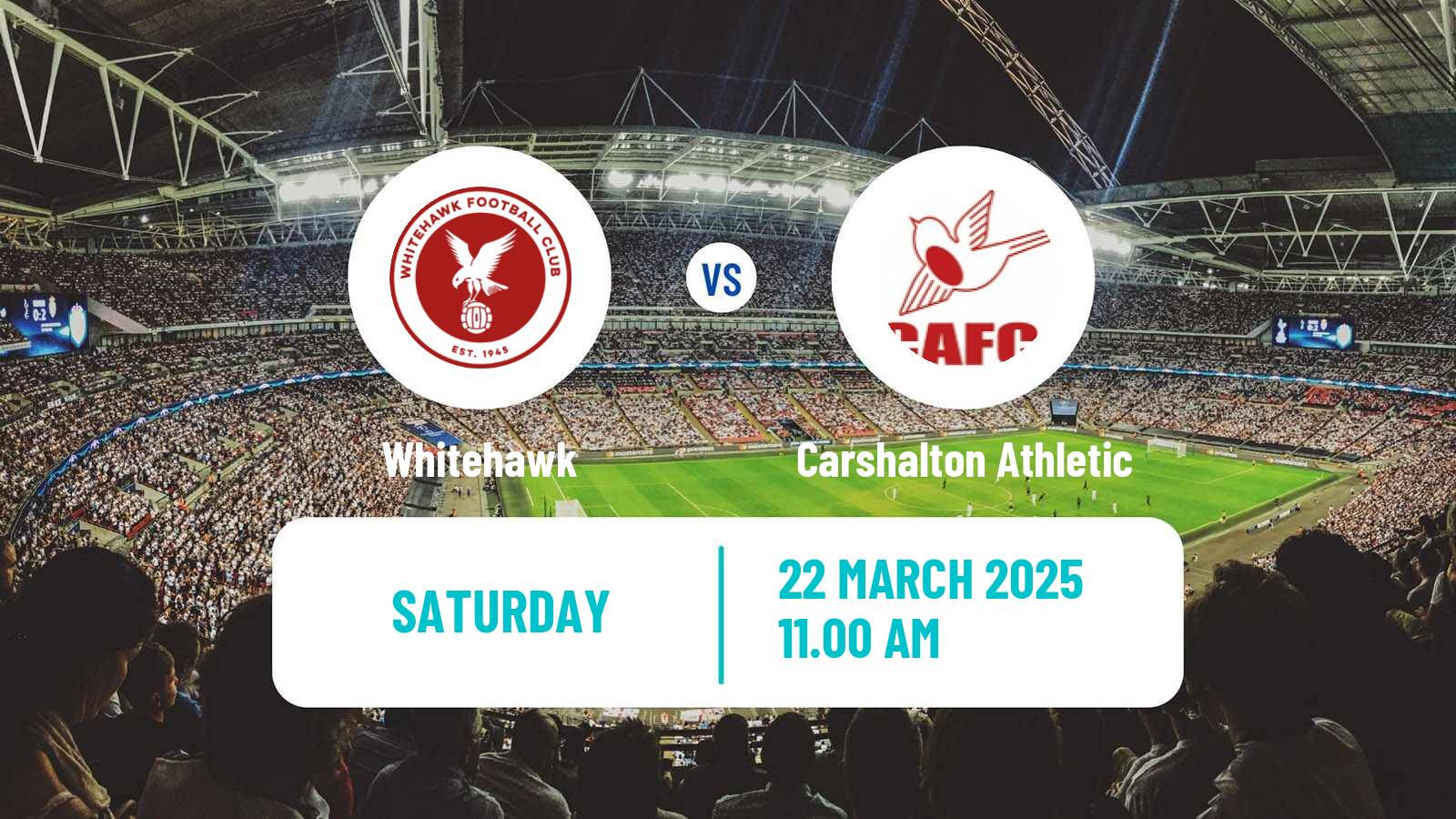 Soccer English Isthmian League Premier Division Whitehawk - Carshalton Athletic